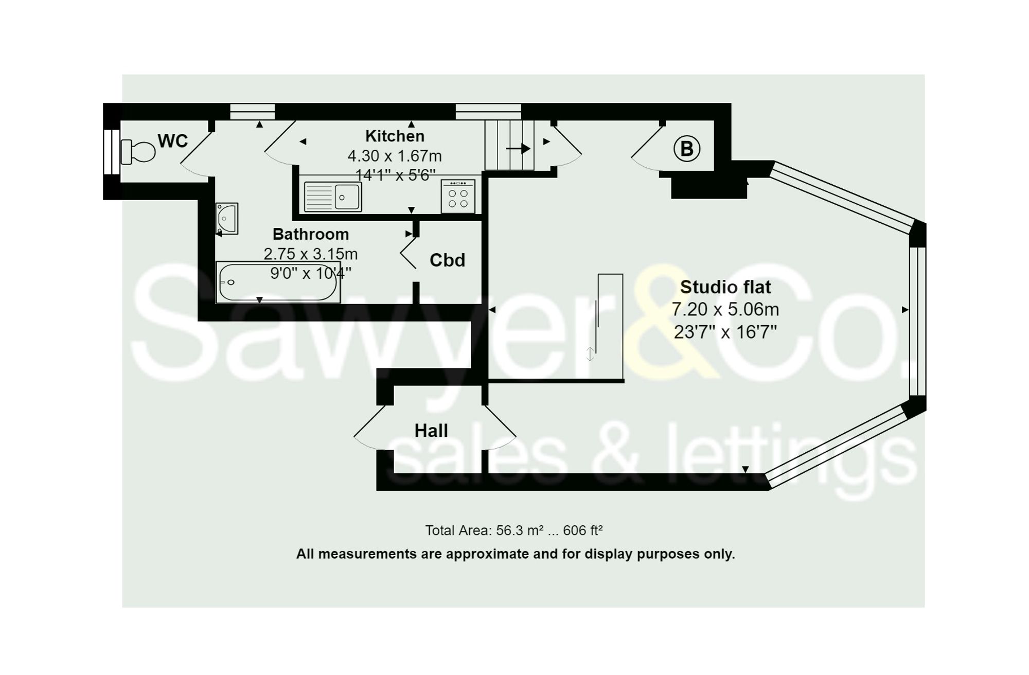 Flat 3, 8 Grand Avenue, Hove floorplan