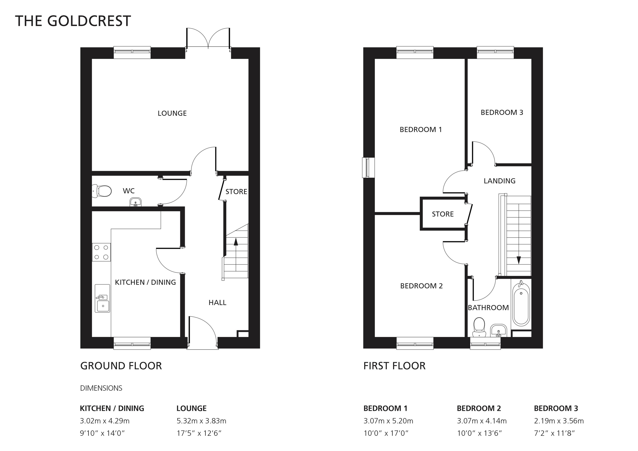 Plot 32, The Goldcrest, Barrowby Place, Grantham floorplan