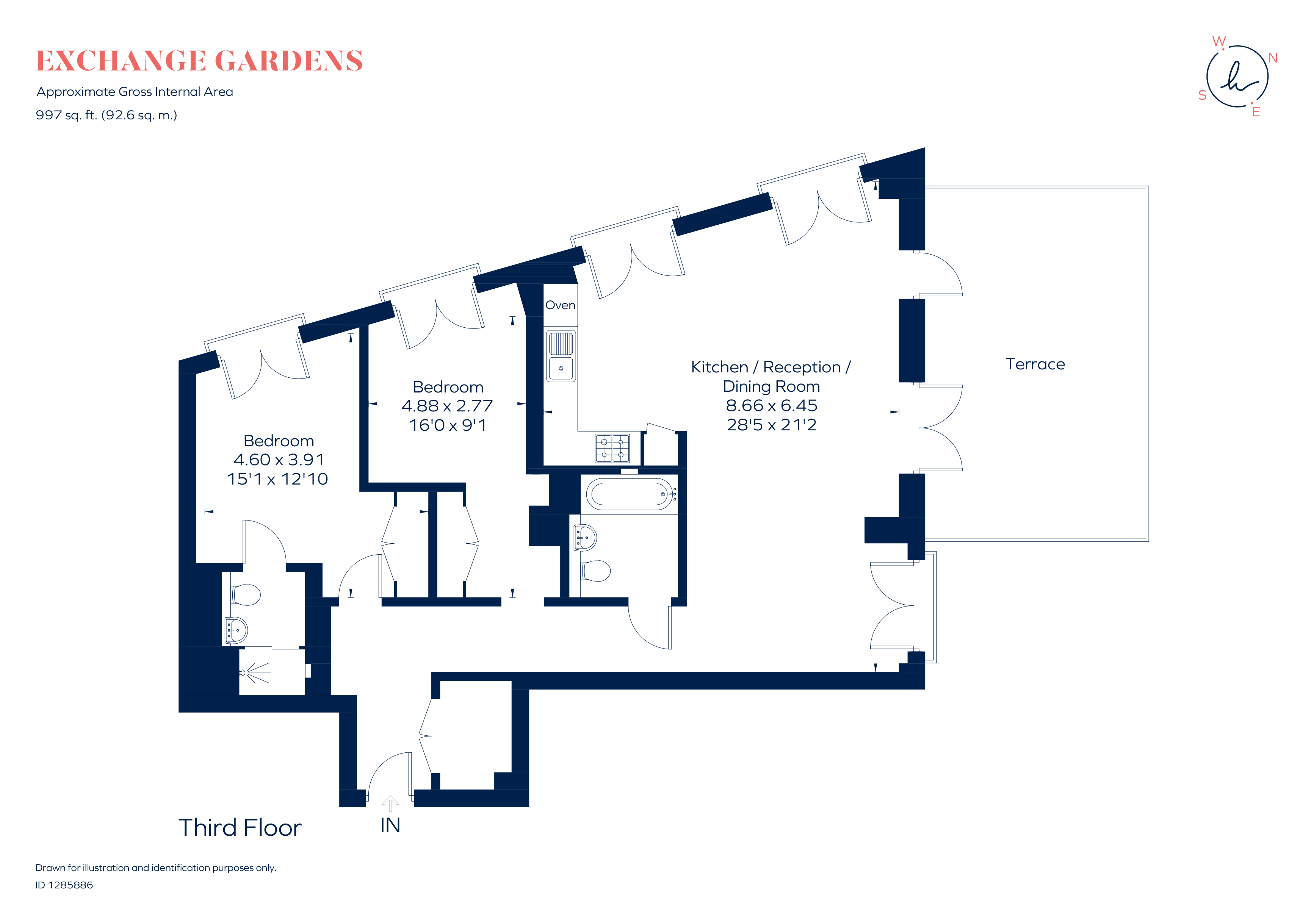 Flat 12, 7, Exchange Gardens, London floorplan