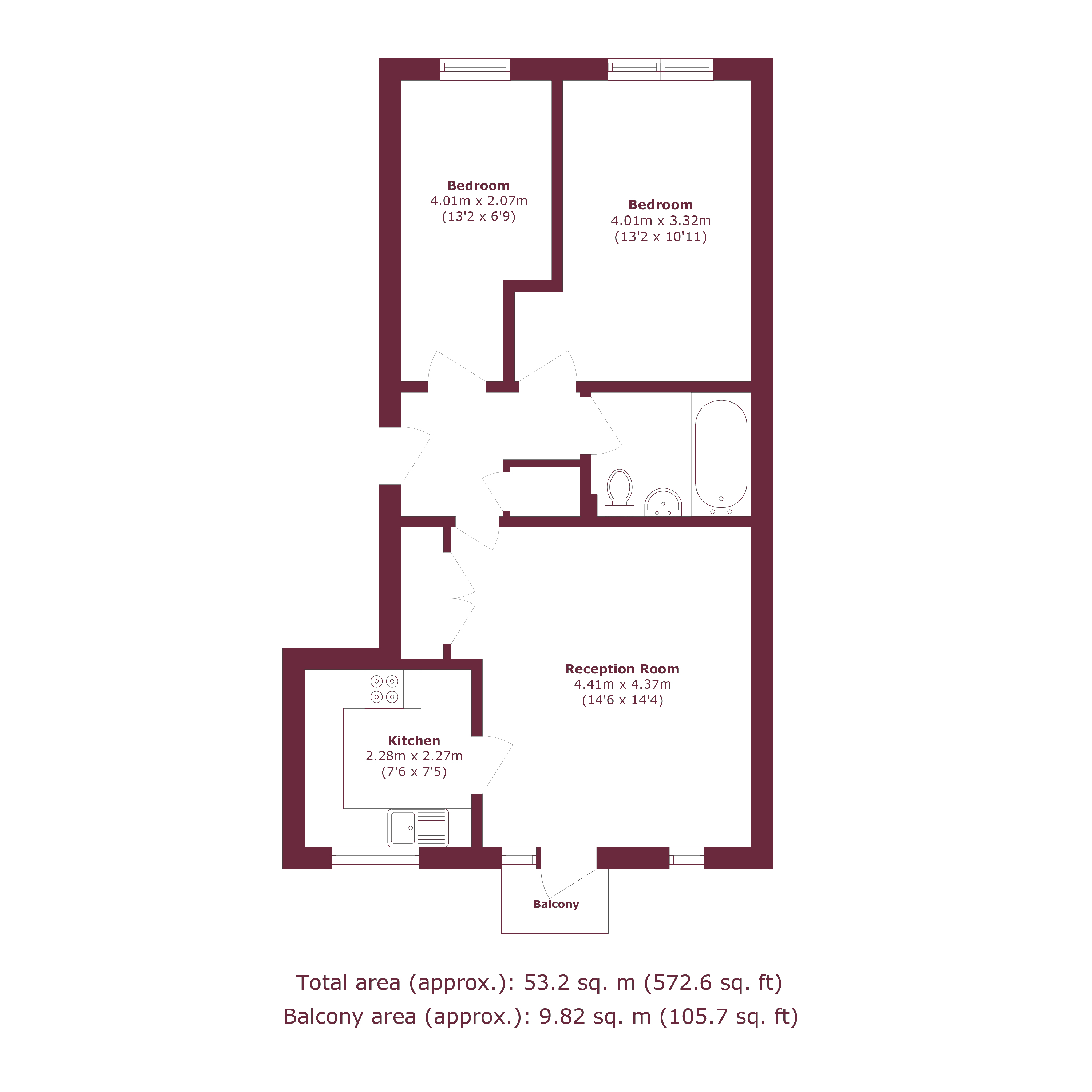 Drake Hall, 14 Wesley Avenue, London, E16 floorplan
