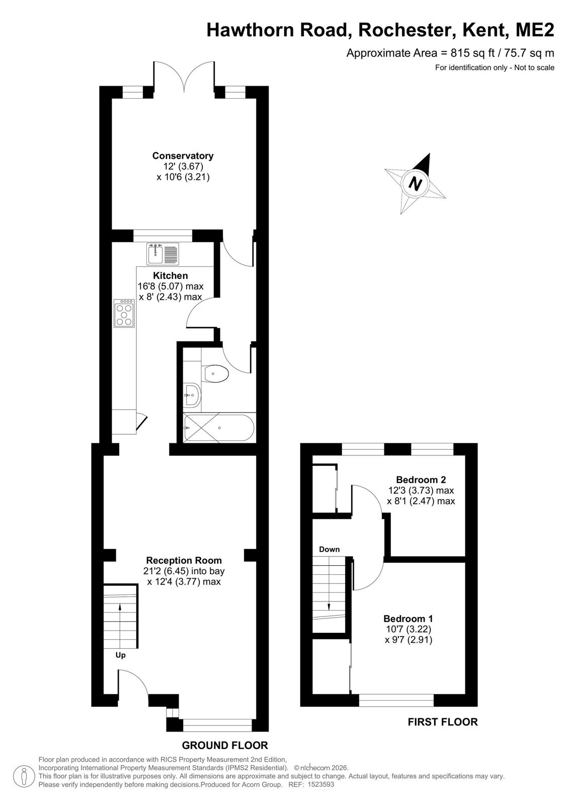 180, Hawthorn Road, Rochester floorplan