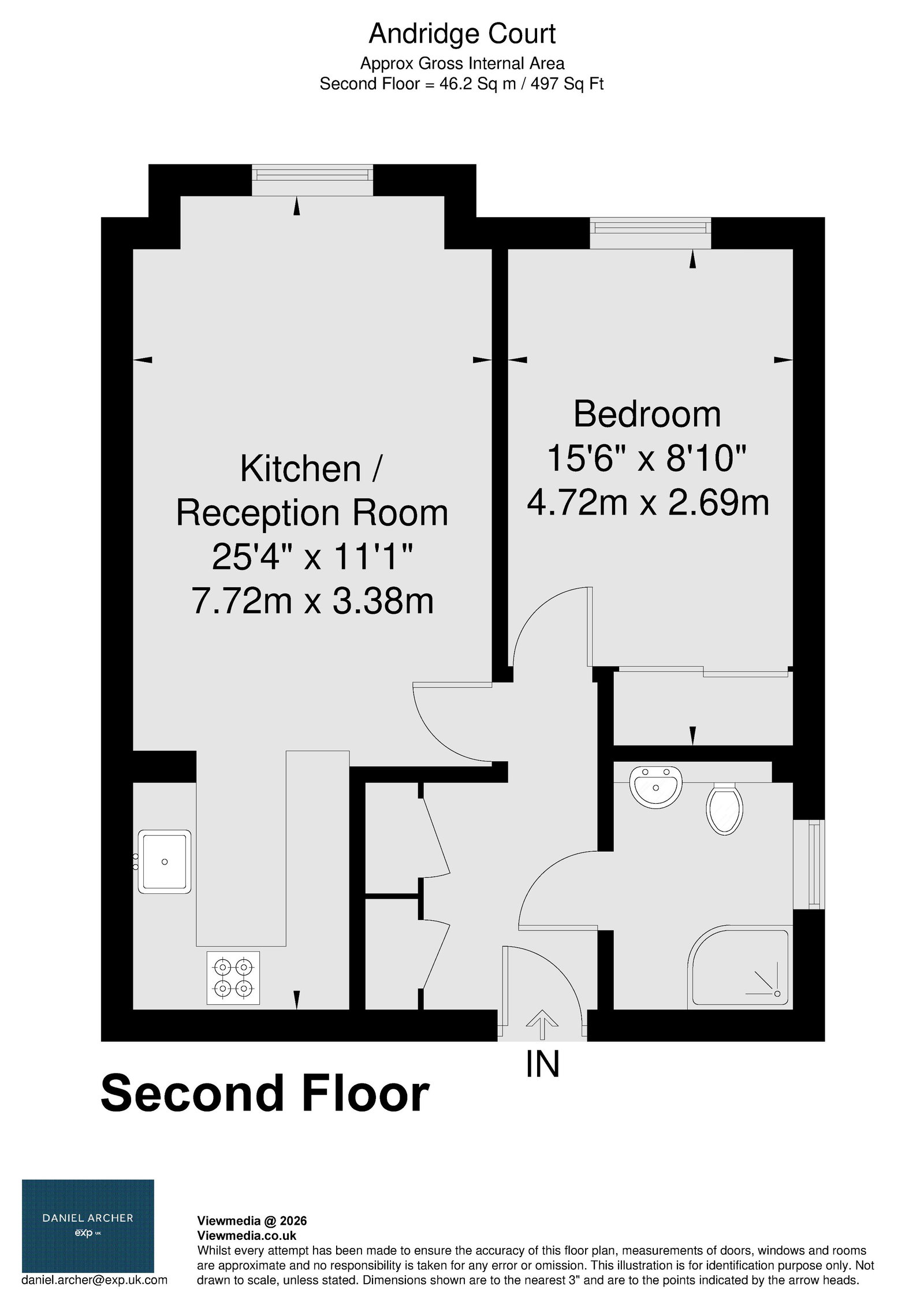 Andridge Court, 2a,Flat 27, Church Lane, London floorplan