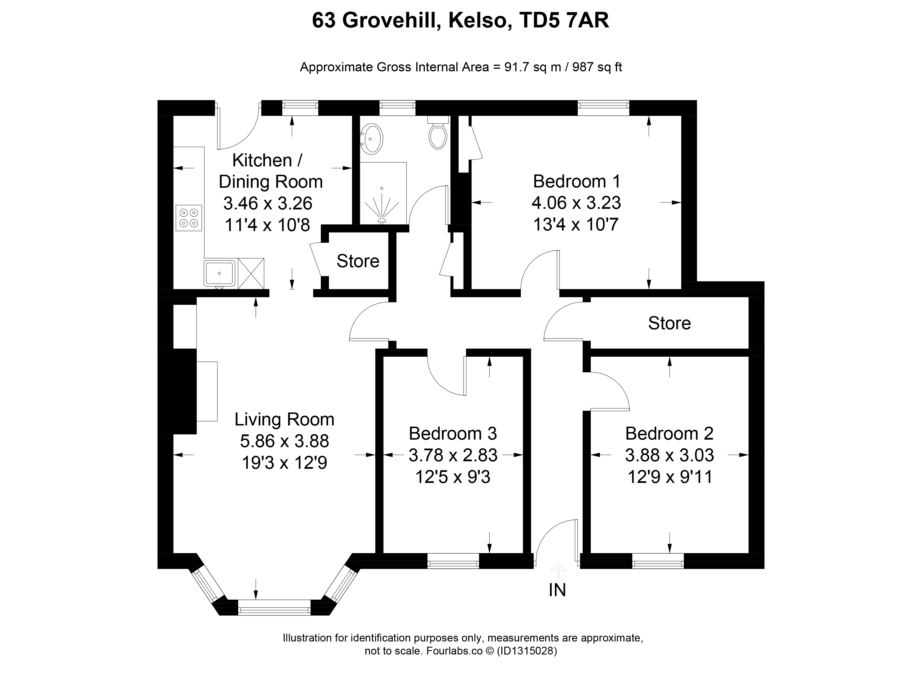 63, Grovehill, Kelso floorplan