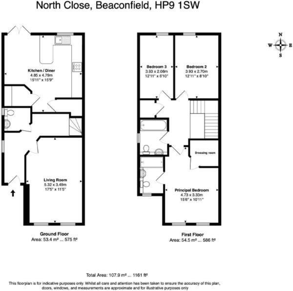 9, North Close, Beaconsfield floorplan