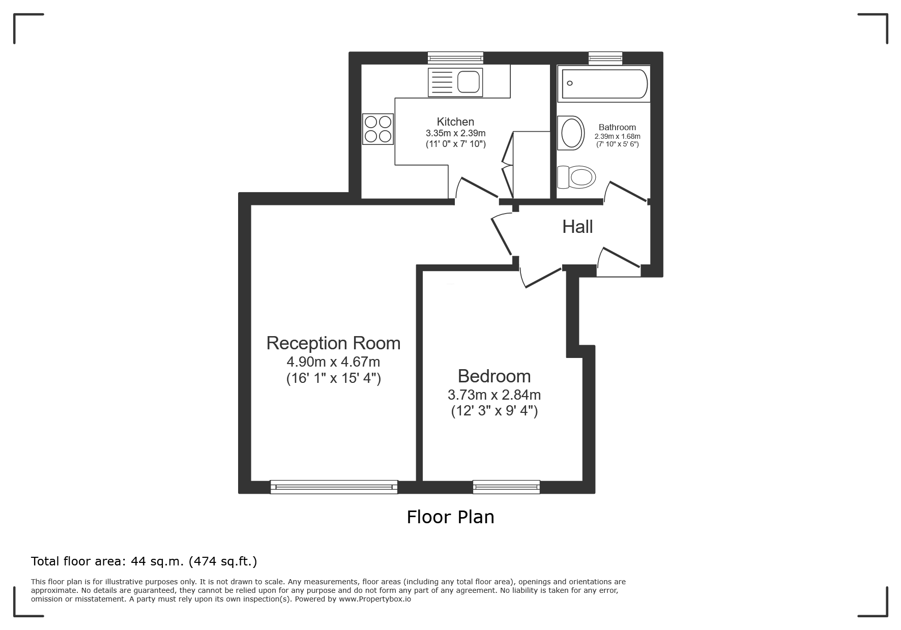 80, Ascot Court, Hampshire floorplan