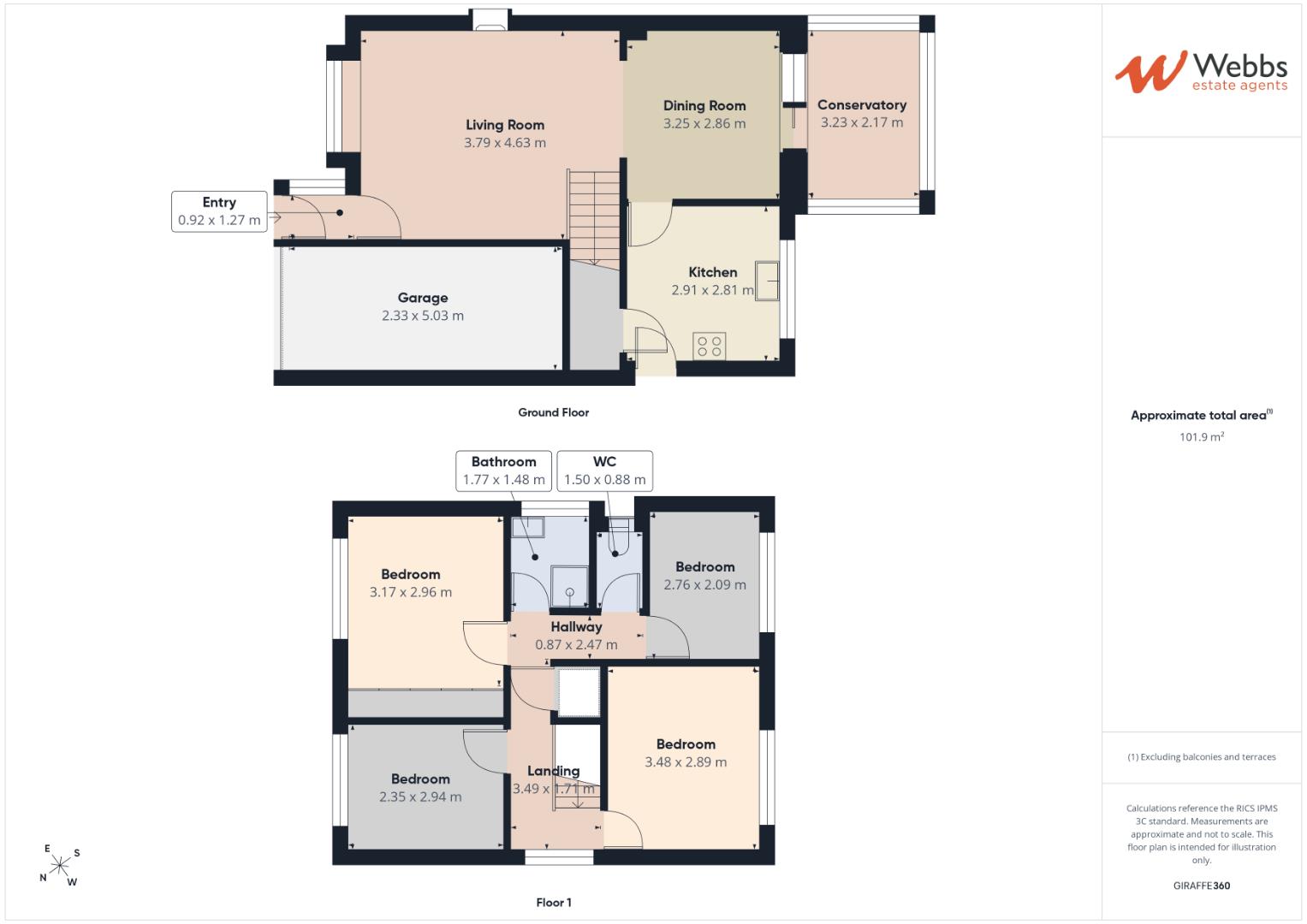 134, Bond Way, Cannock floorplan