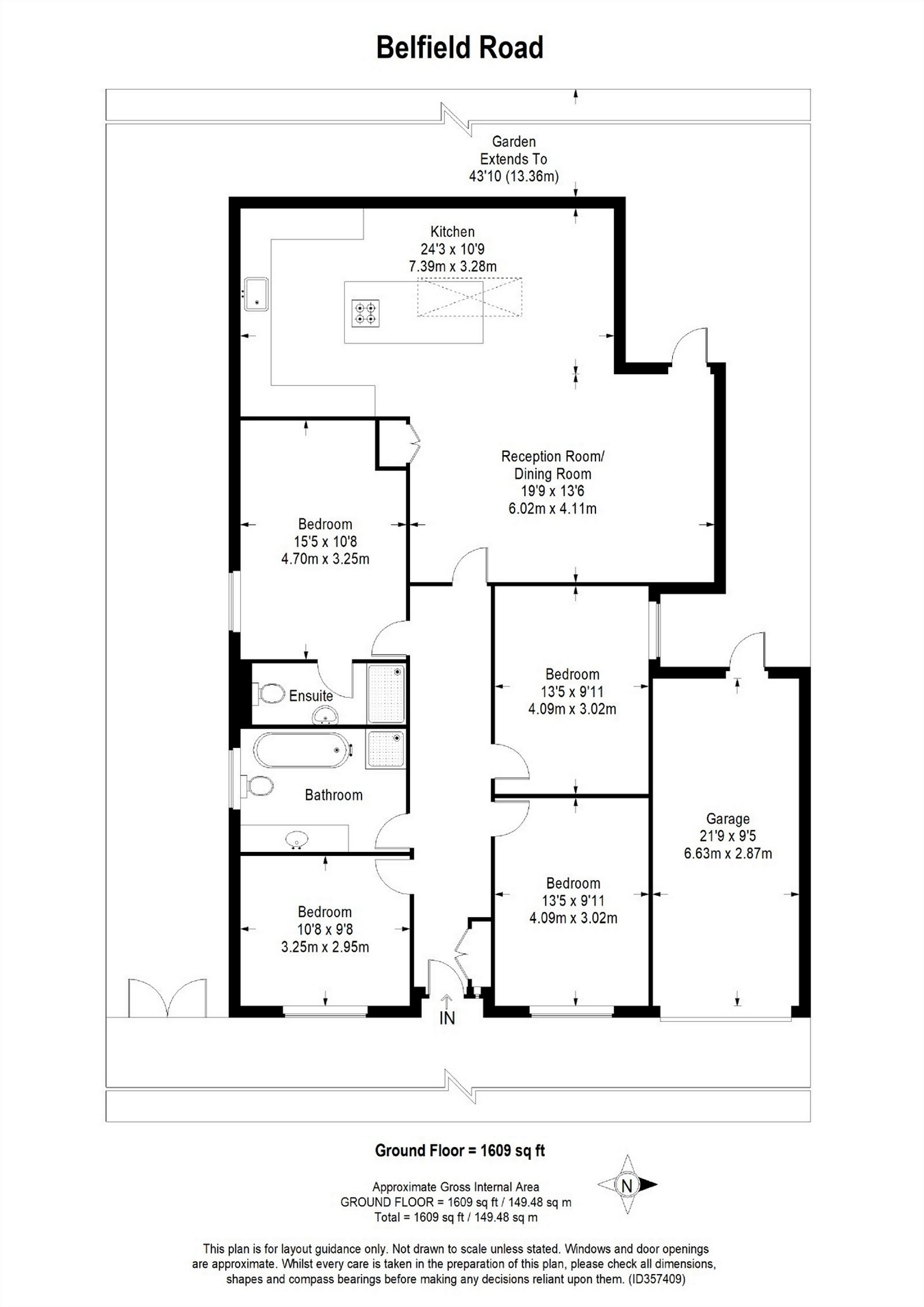 Belfield Road, West Ewell, Epsom KT19, 4 bedroom detached bungalow for