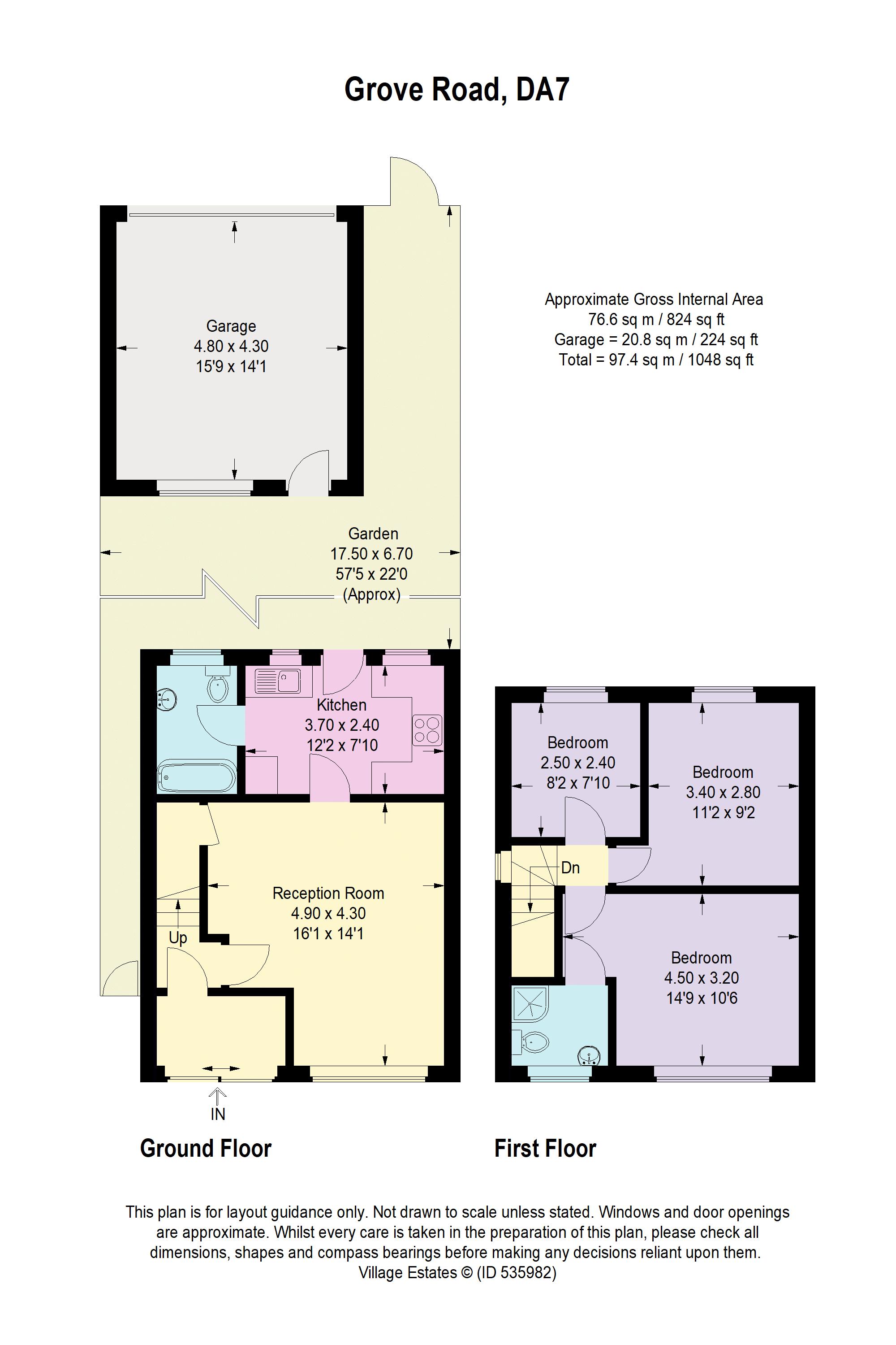 3 Bedrooms Terraced house for sale in Grove Road, Bexleyheath DA7