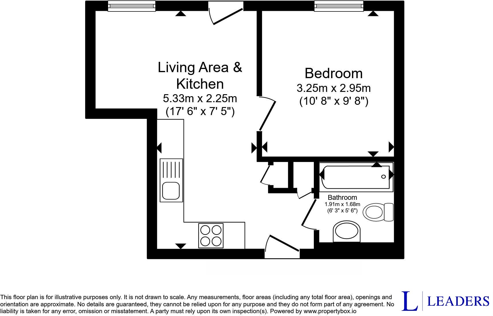 Flat 2, Park Vista 5-7,, Brunswick Place, Hampshire floorplan