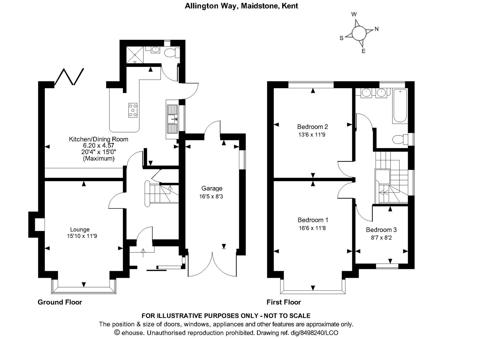 Allington Way, Allington, Maidstone ME16, 3 bedroom detached house for