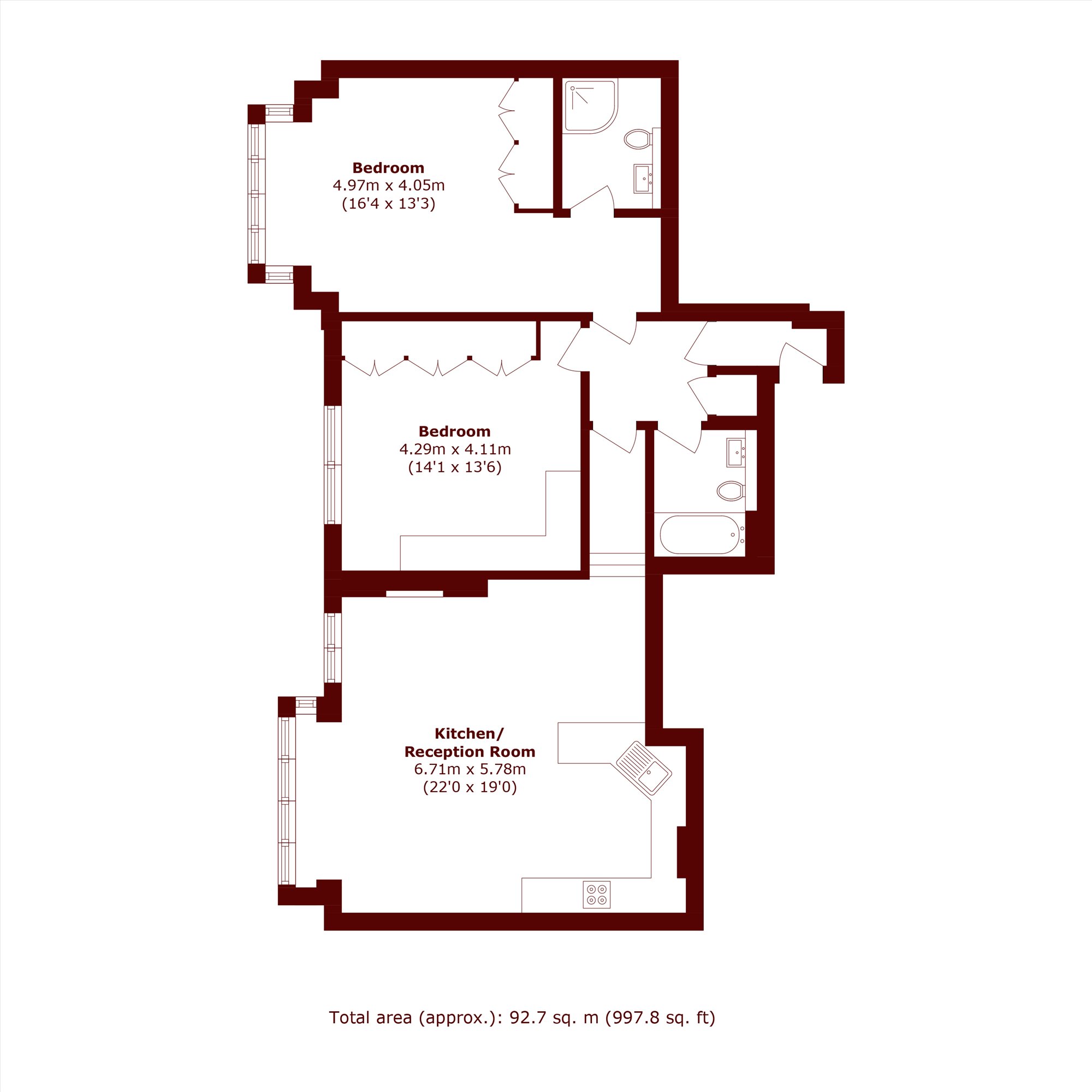 Flat 7, 43, Grove Park Road, London floorplan