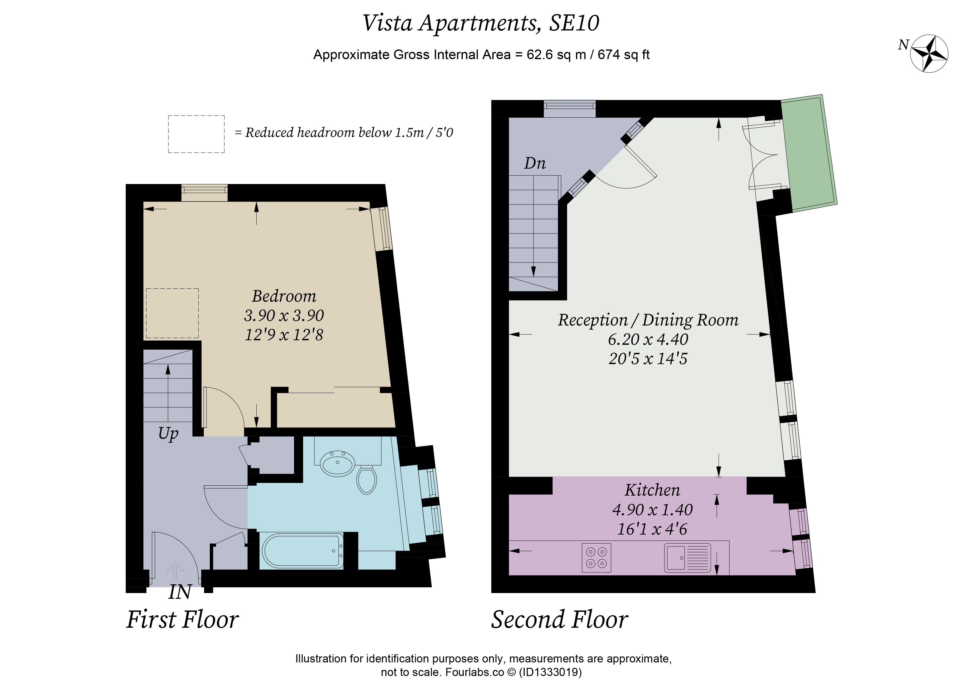 Flat 12, Vista Apartments, 23, Woodland Crescent, London floorplan