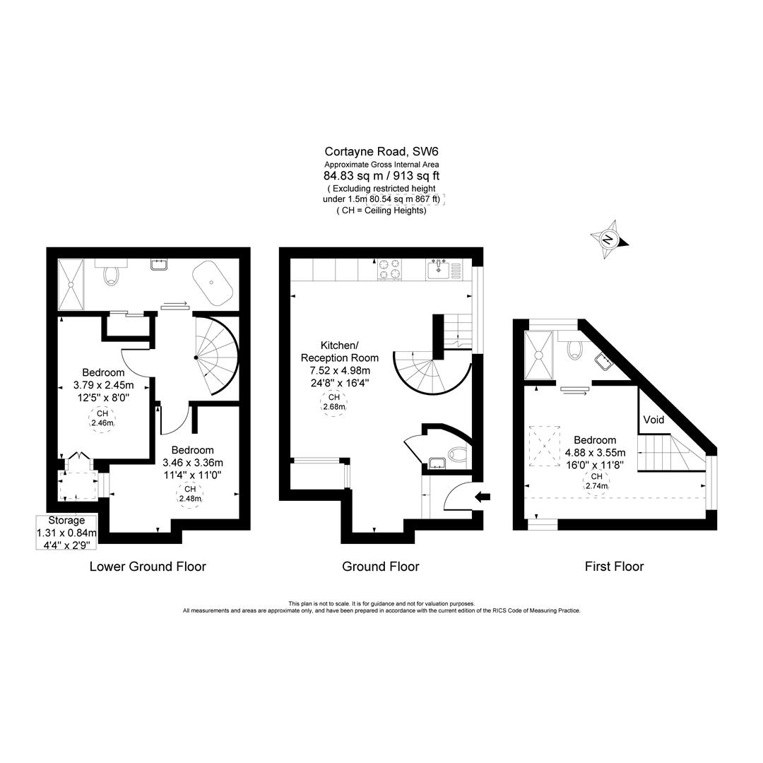 1B, Cortayne Road, London floorplan