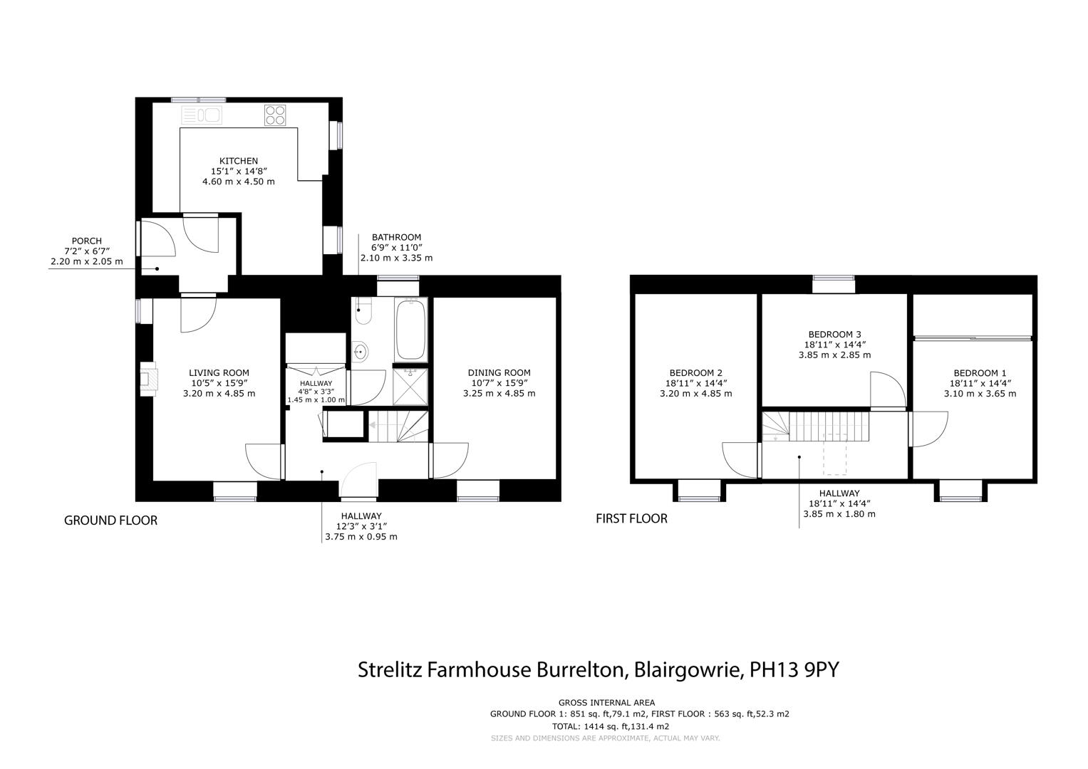 Strelitz Farmhouse, Blairgowrie floorplan
