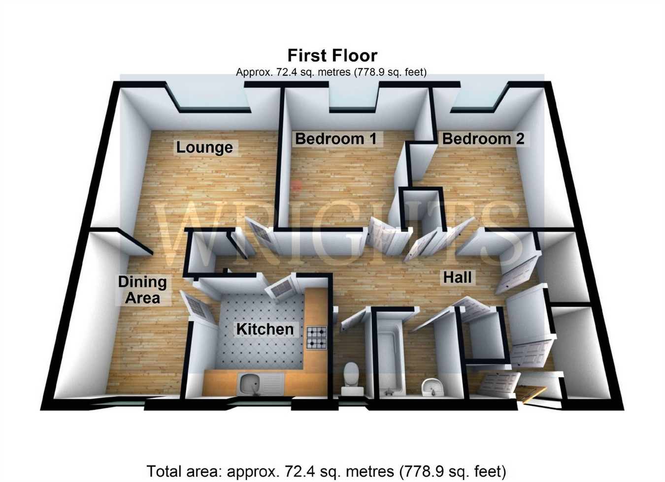 2 Bedrooms Flat for sale in Hedgebrooms, Welwyn Garden City, Hertfordshire AL7