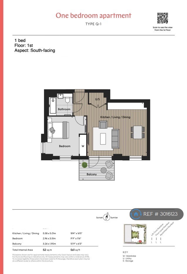 Flat, Gasholder Place, London floorplan