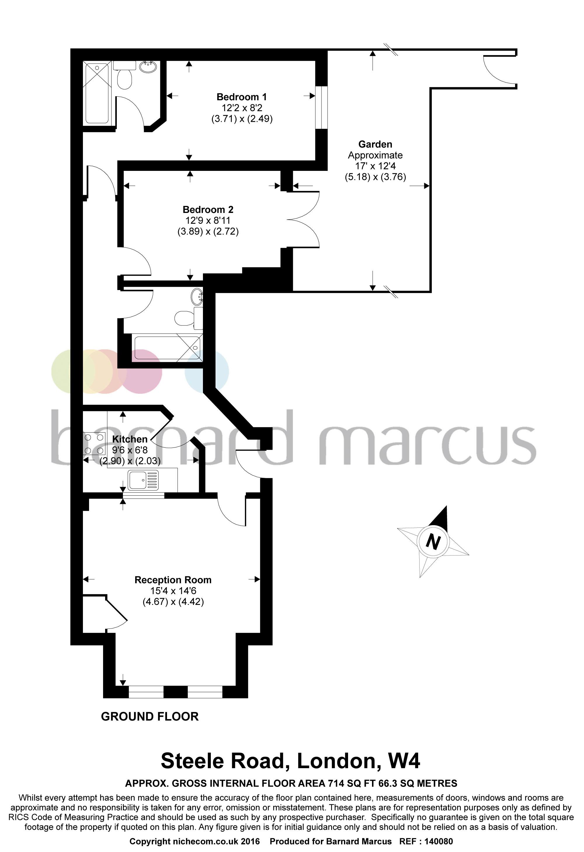 2 Bedrooms Flat to rent in Steele Road, Chiswick, London W4