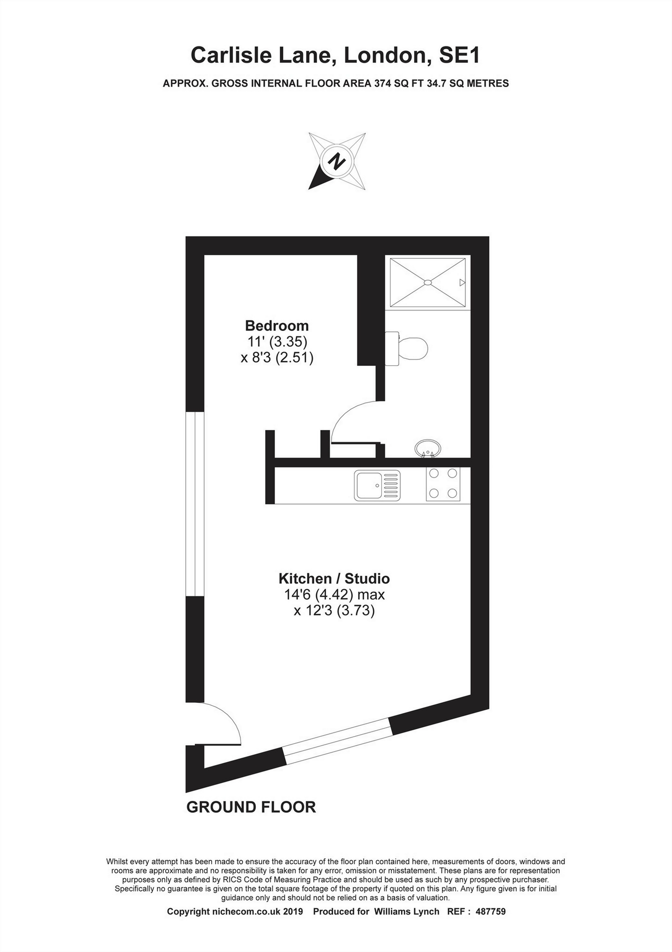 1 Bedrooms Flat for sale in Carlisle Lane, London SE1