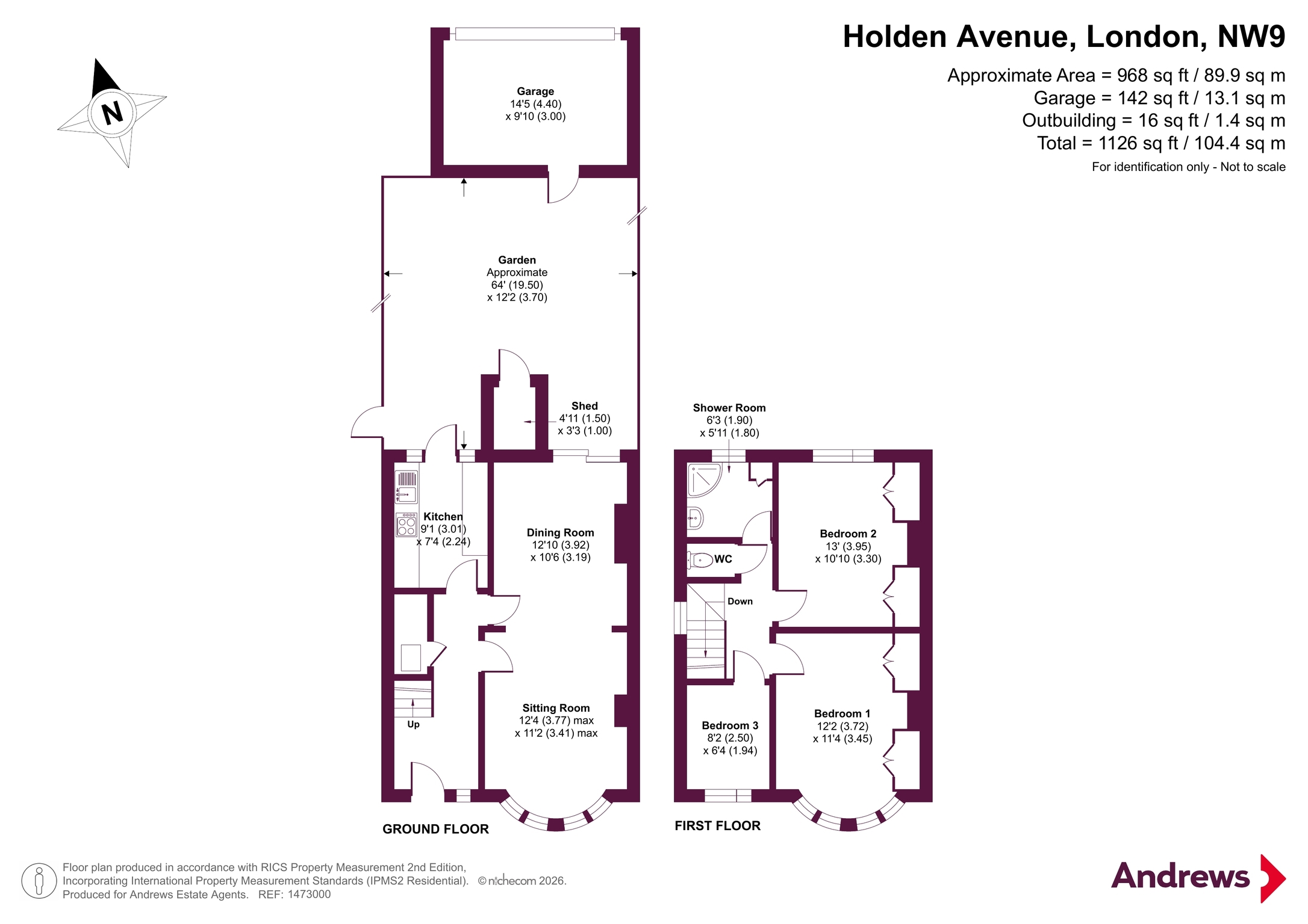 20, Holden Avenue, London floorplan