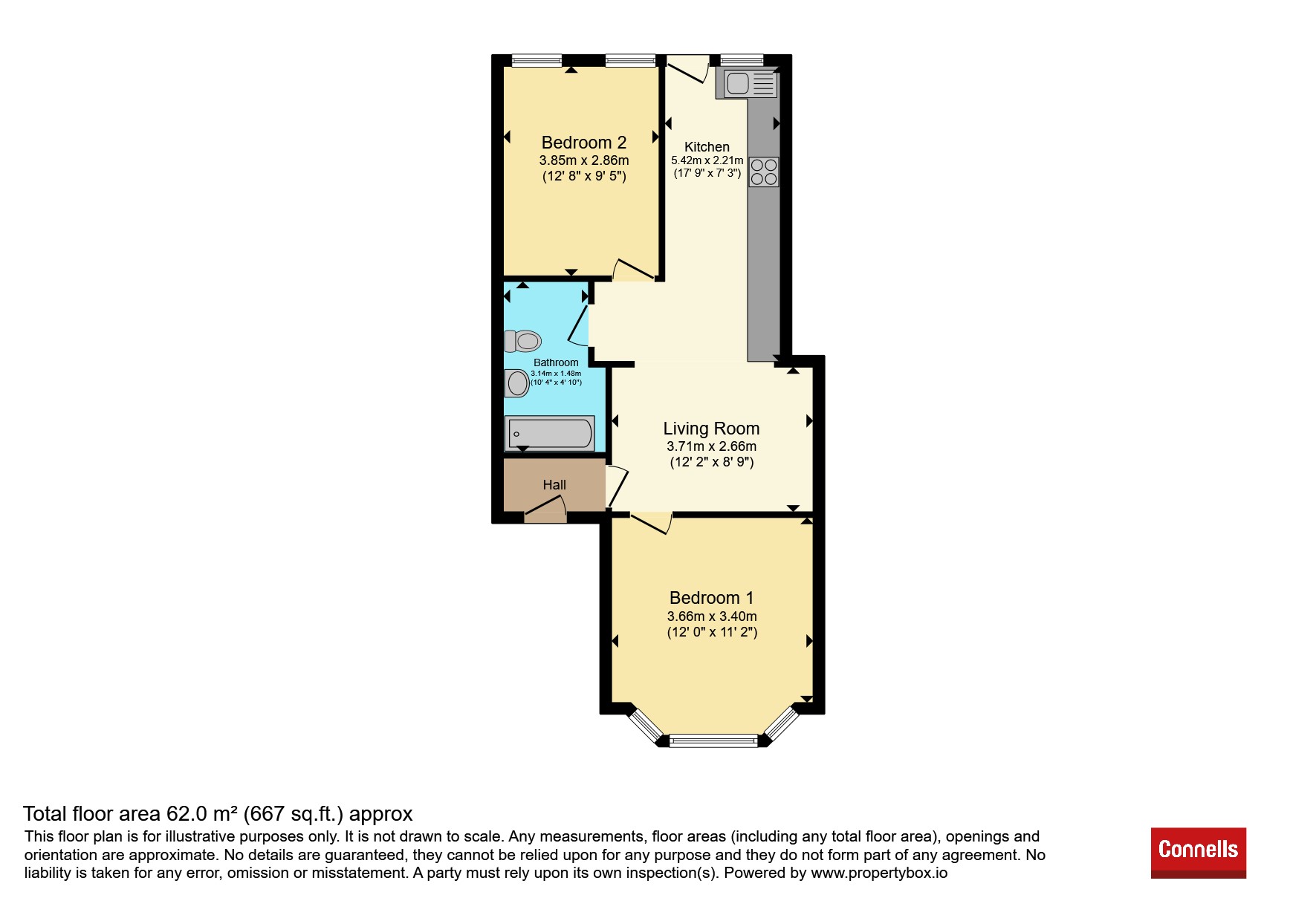 Flat 2, 20, Cranmer Road, Oxford floorplan