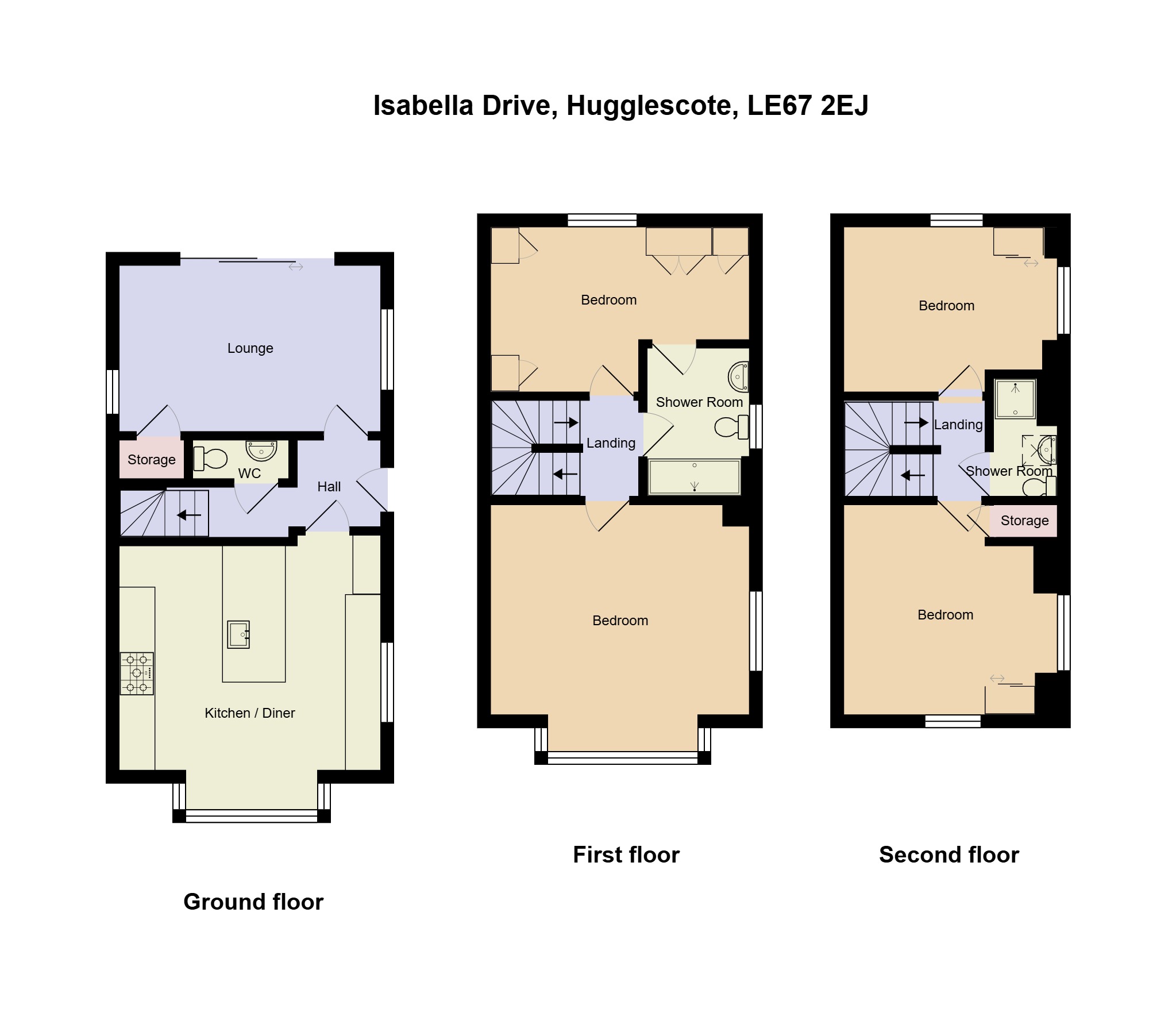 1, Isabella Drive, Hugglescote floorplan
