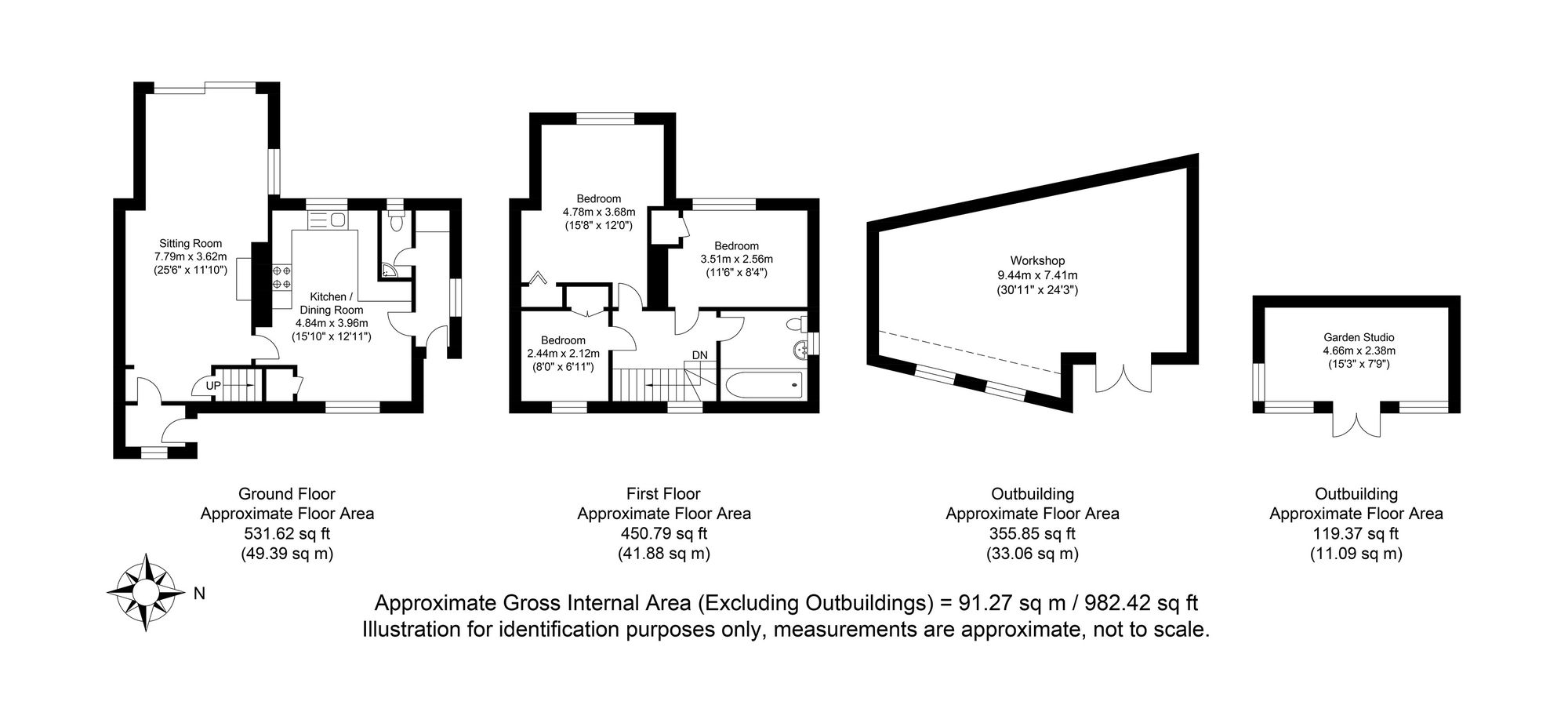 7 Broyleside Cottages, Lewes floorplan