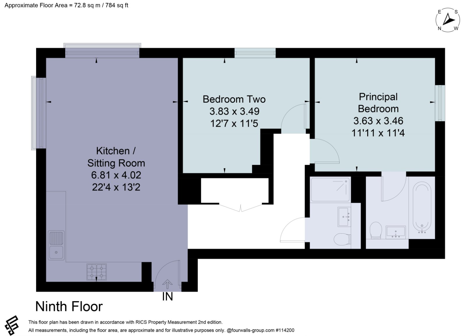 Flat 902, 2, Old Mount Street, Greater Manchester floorplan