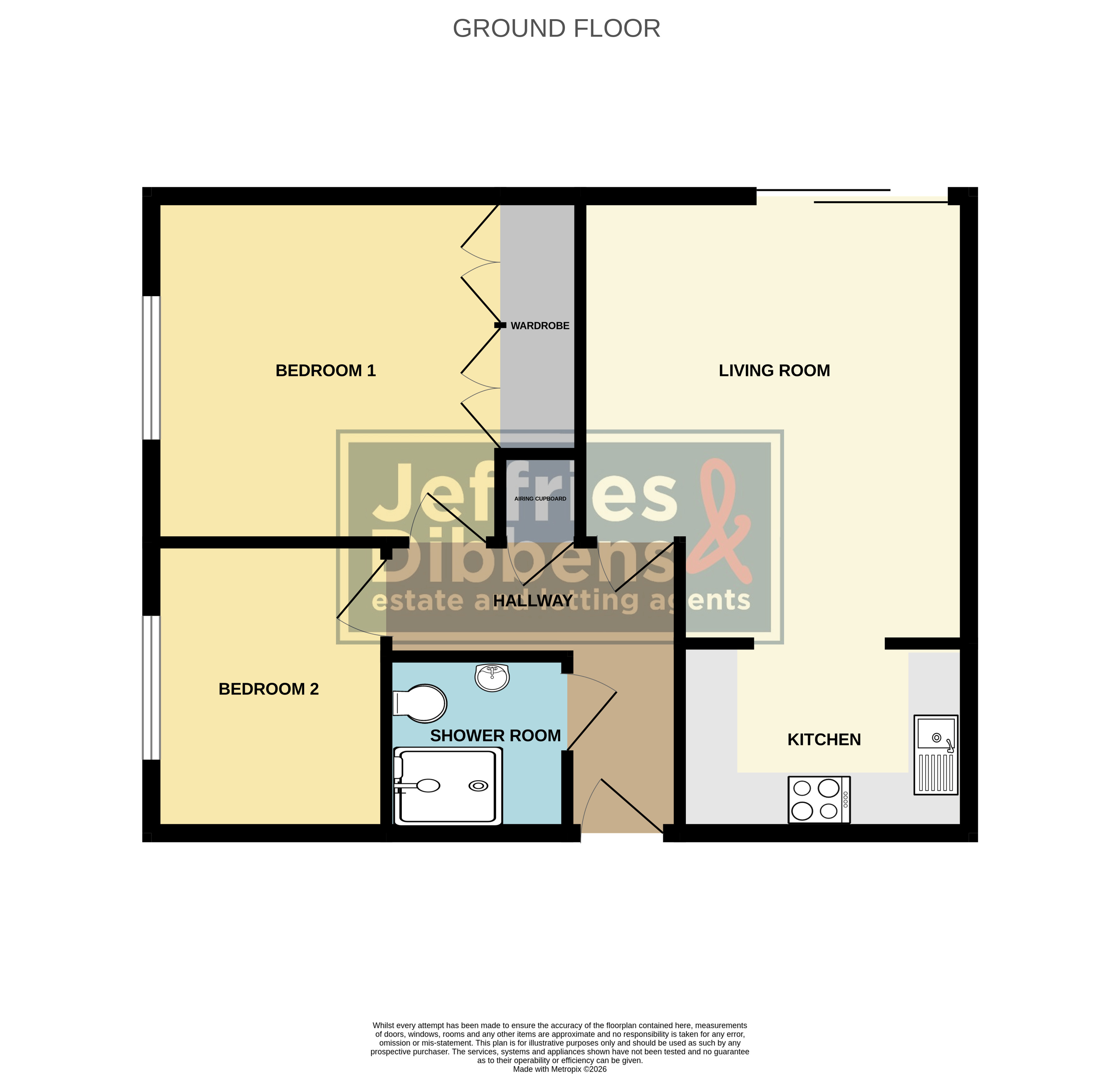 Flat 4 Grosvenor Court, Gosport Road, Fareham, Hmpshire floorplan