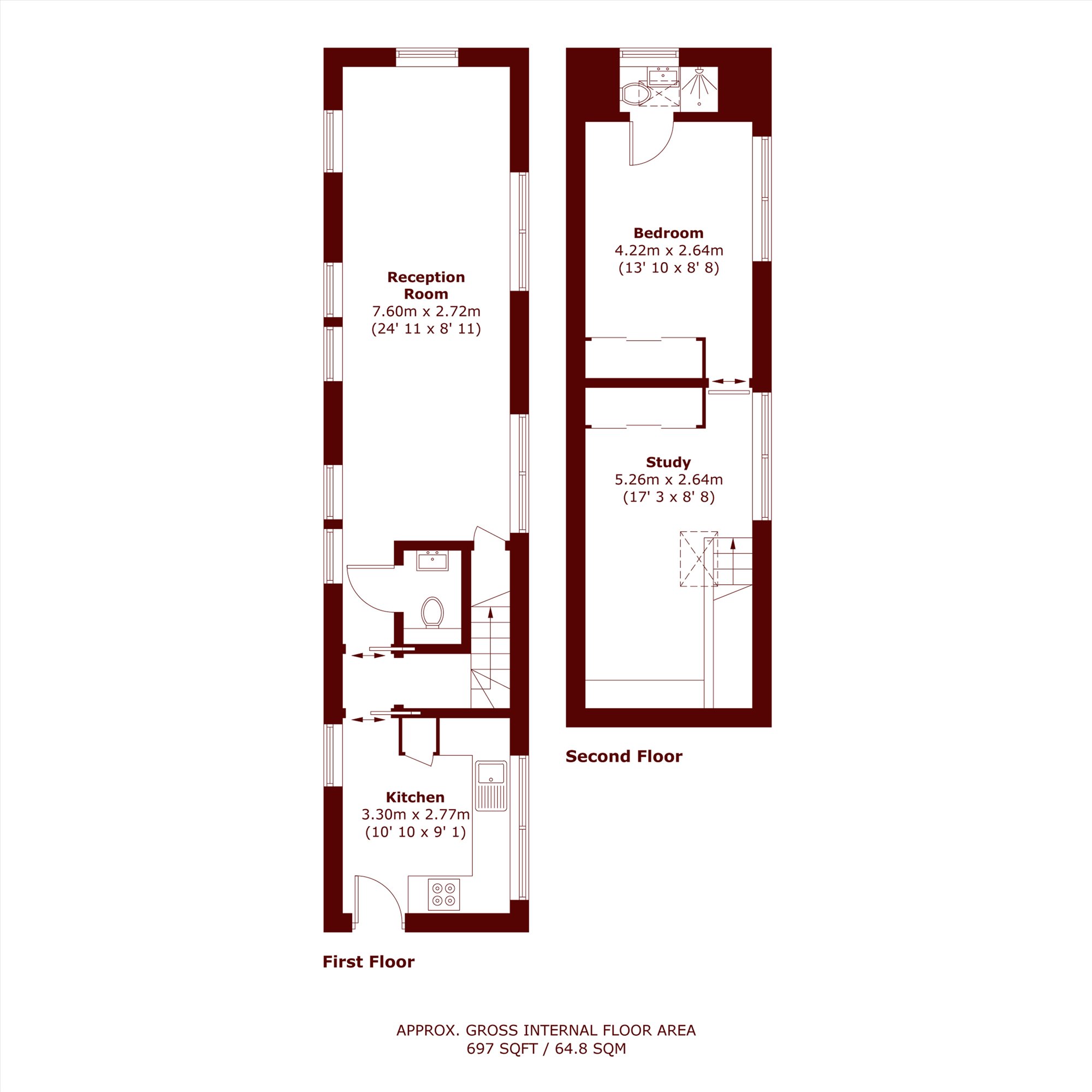 1, Brookfield Mews, London floorplan