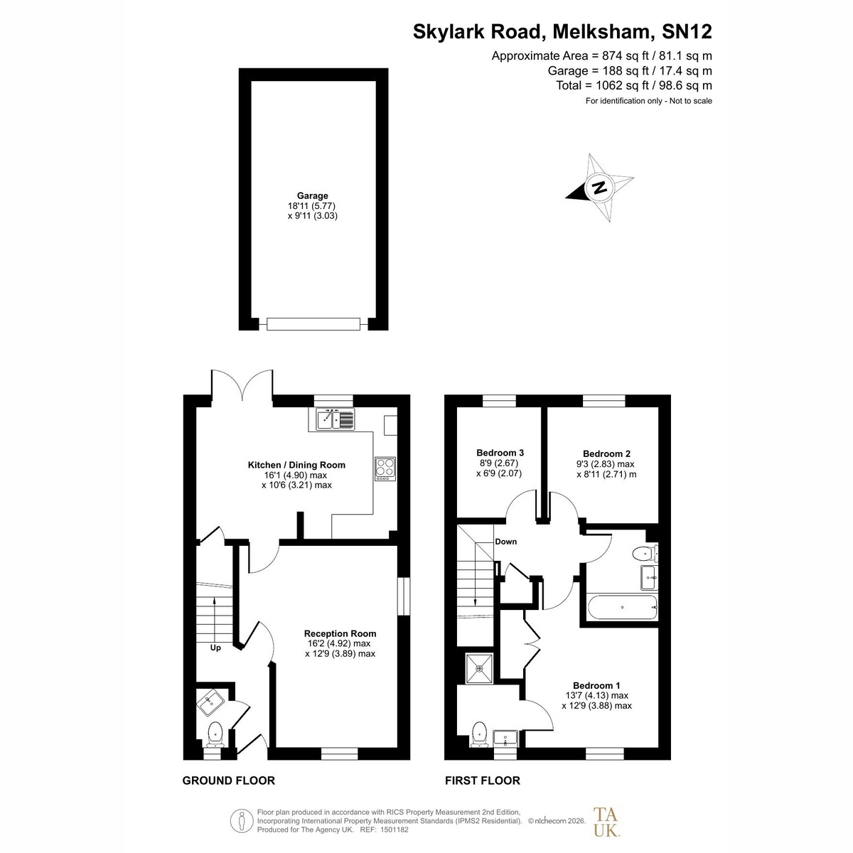 108, Skylark Road, Melksham floorplan