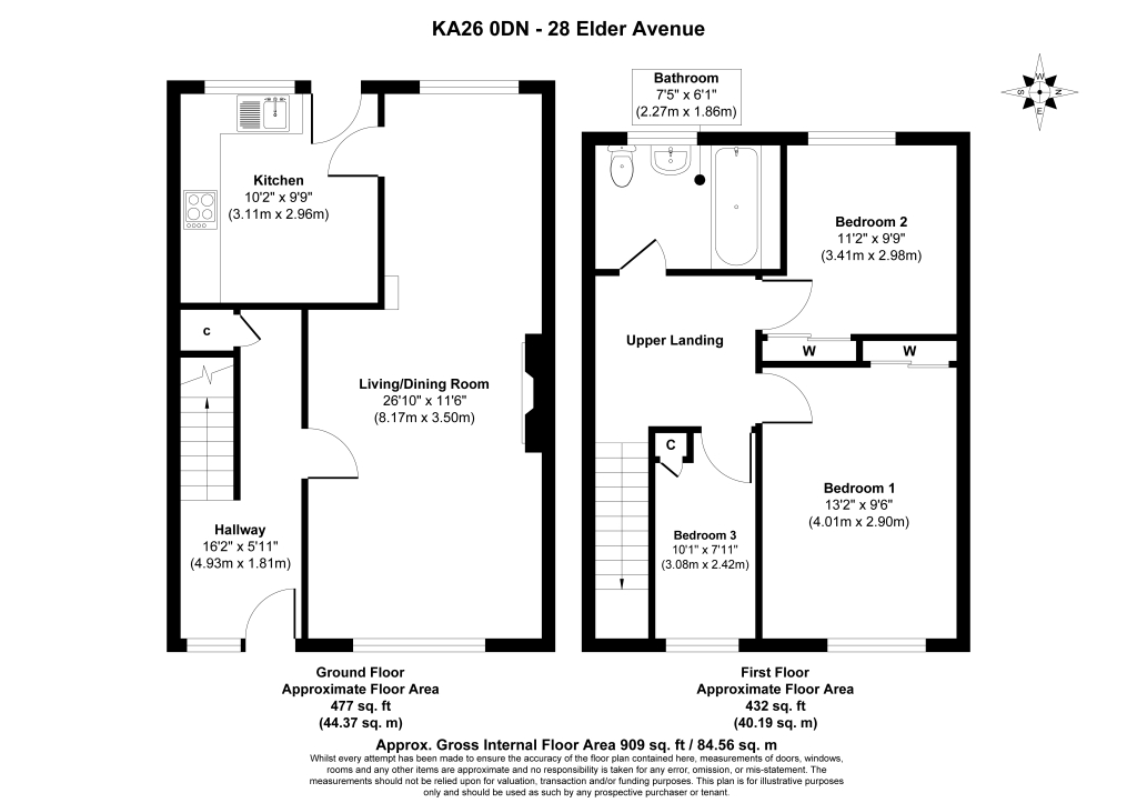 28, Elder Avenue, Girvan floorplan