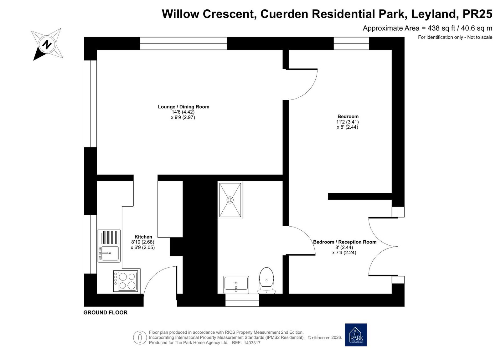 Cuerden Residential Park,2 Willow Crescent, Leyland floorplan