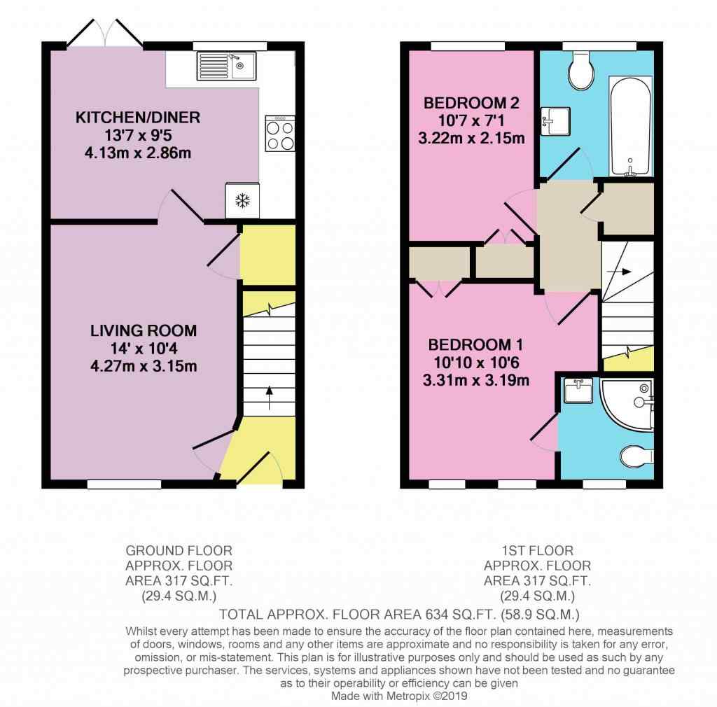 2 Bedrooms Terraced house to rent in Hebbecastle Down, Warfield, Bracknell RG42