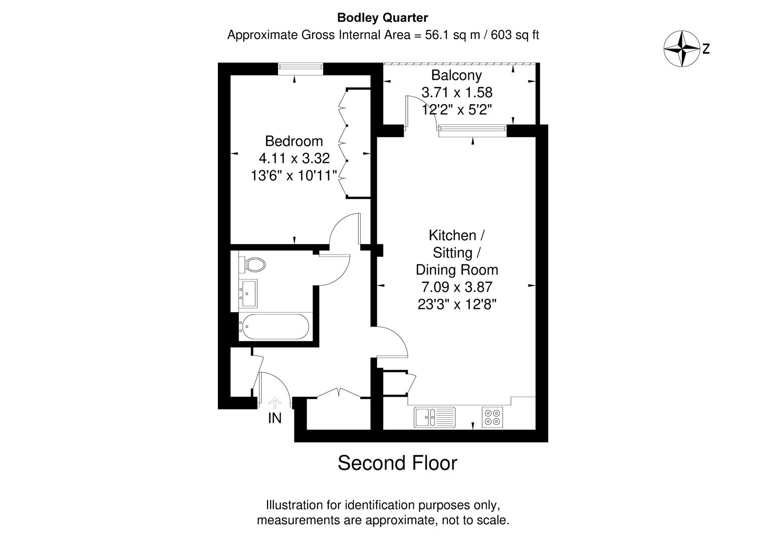 43 Bodley Quarter 2A, Hanover Way, Vale Road, Windsor floorplan