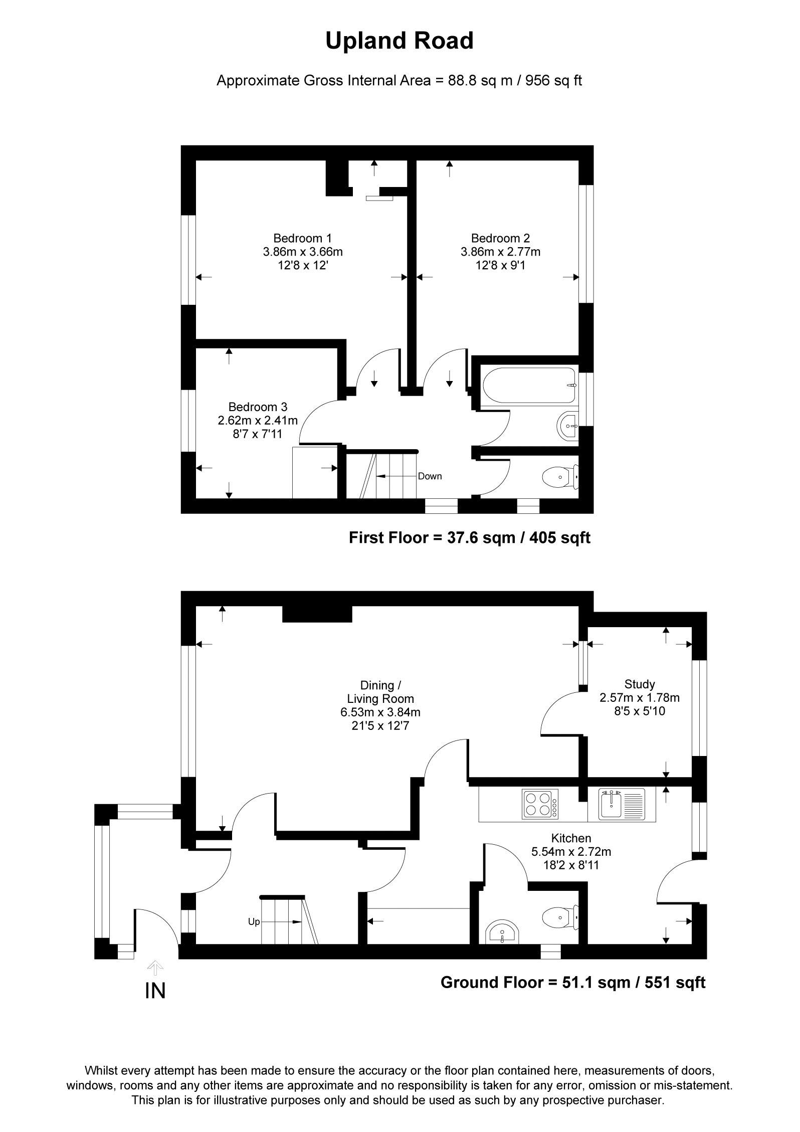 59, Upland Road, Camberley floorplan