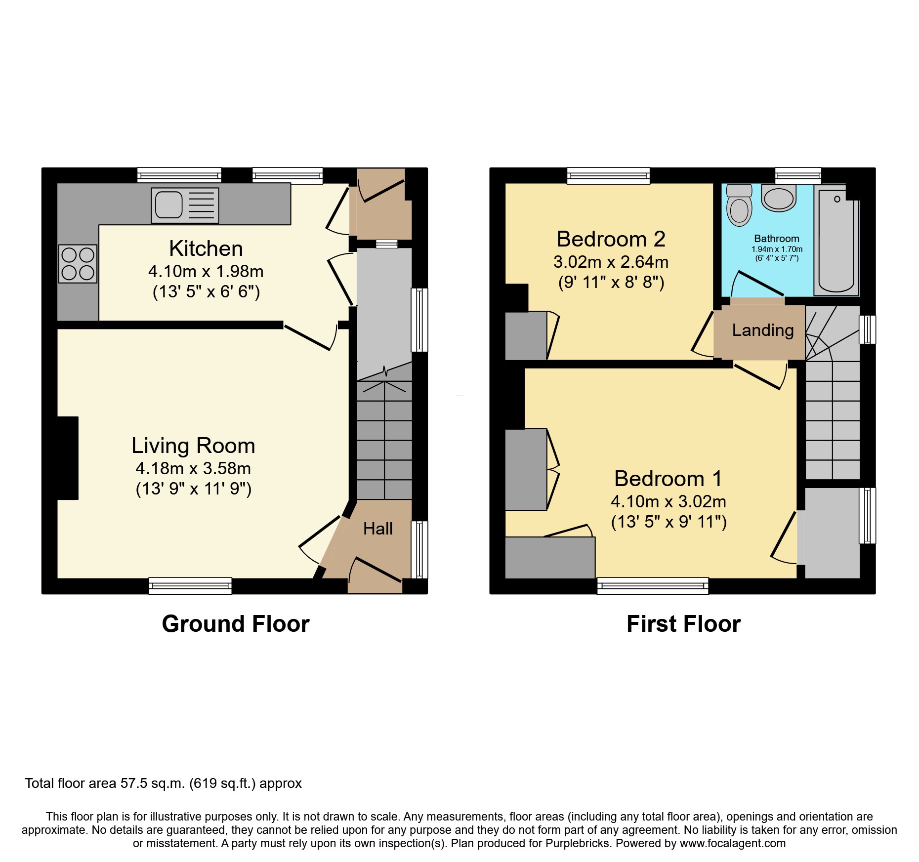55, Manton Crescent, Nottingham floorplan