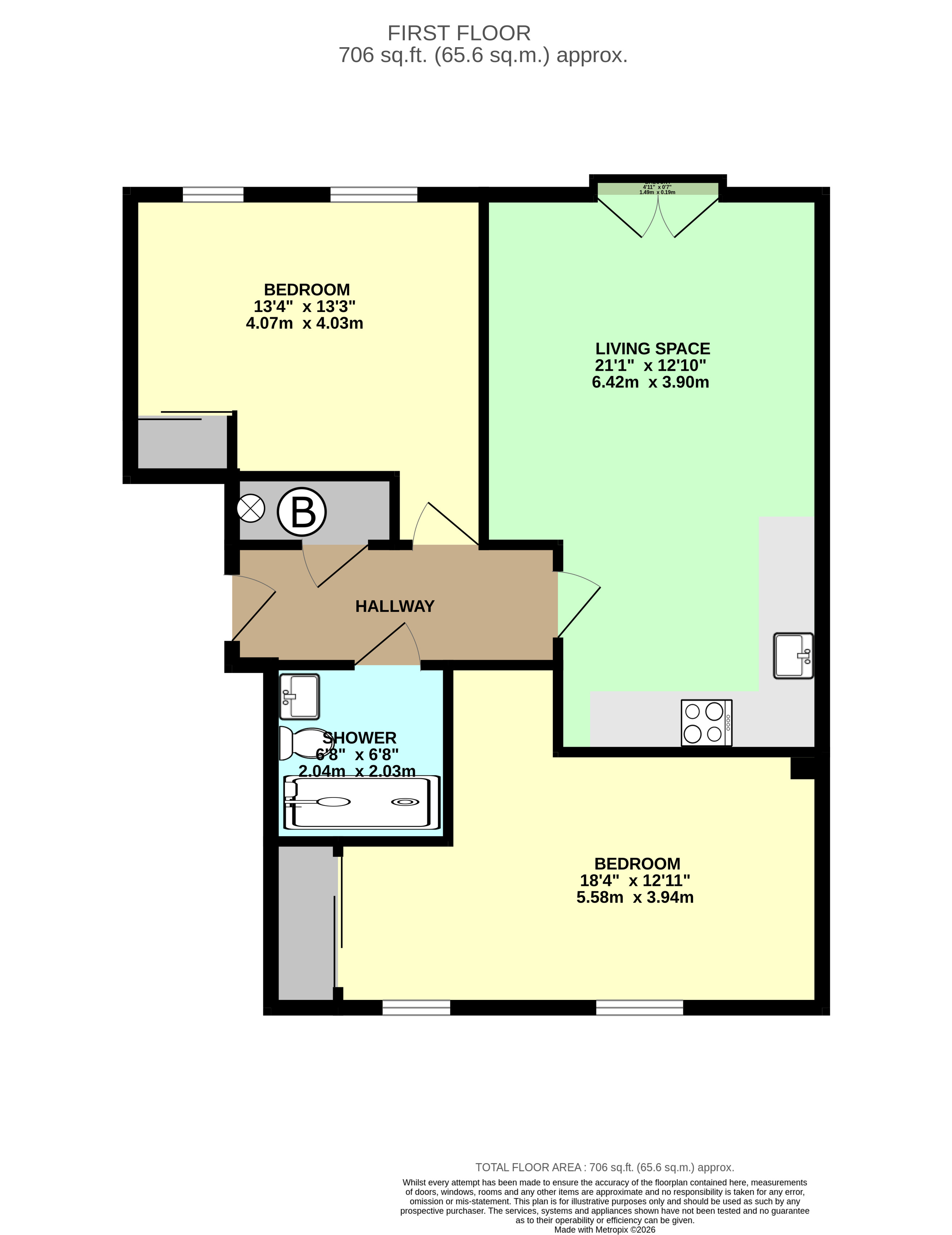 17 Weald House, Birch Close, York floorplan