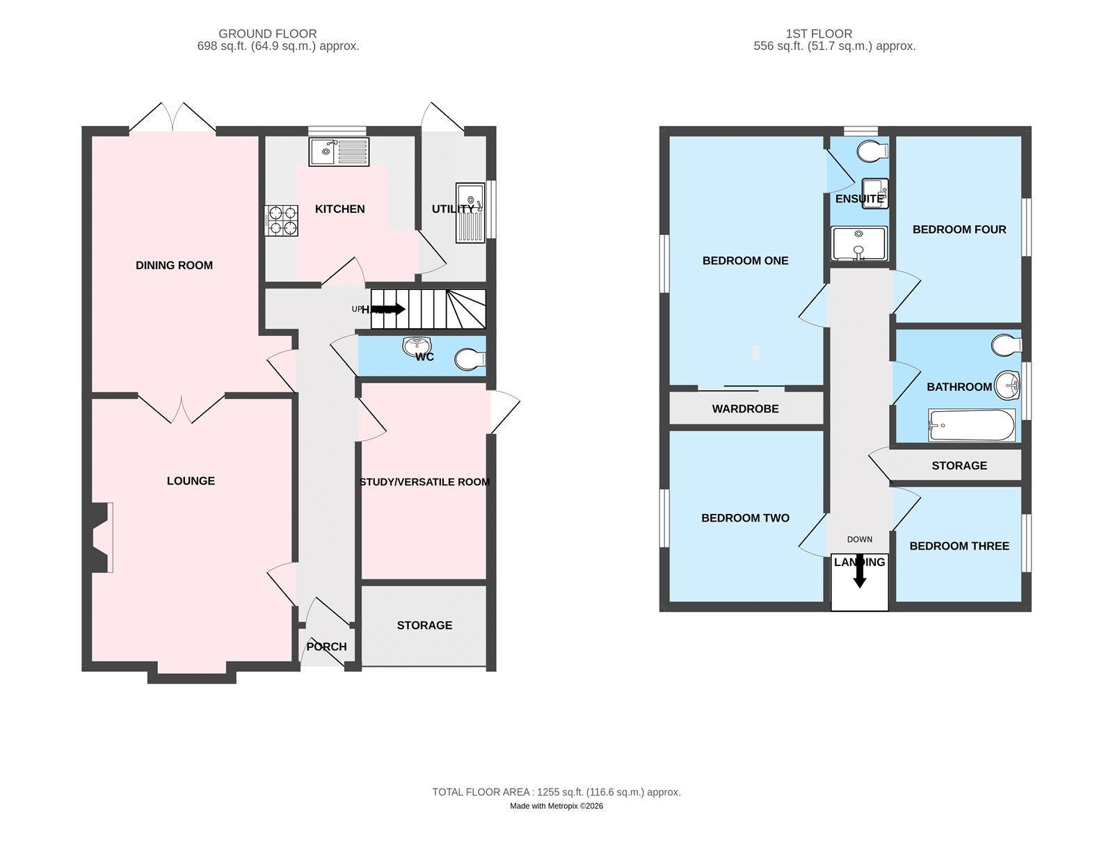 1, Campbell Close, Shropshire floorplan
