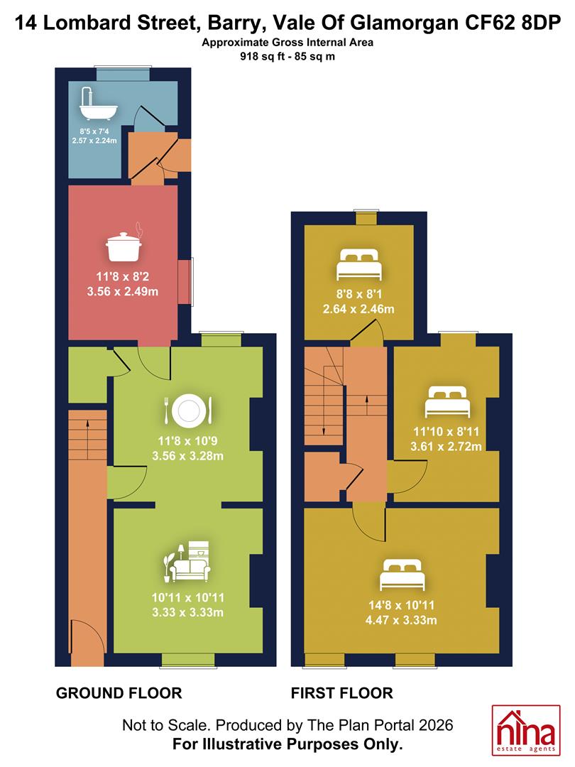 14, Lombard Street, Barry floorplan