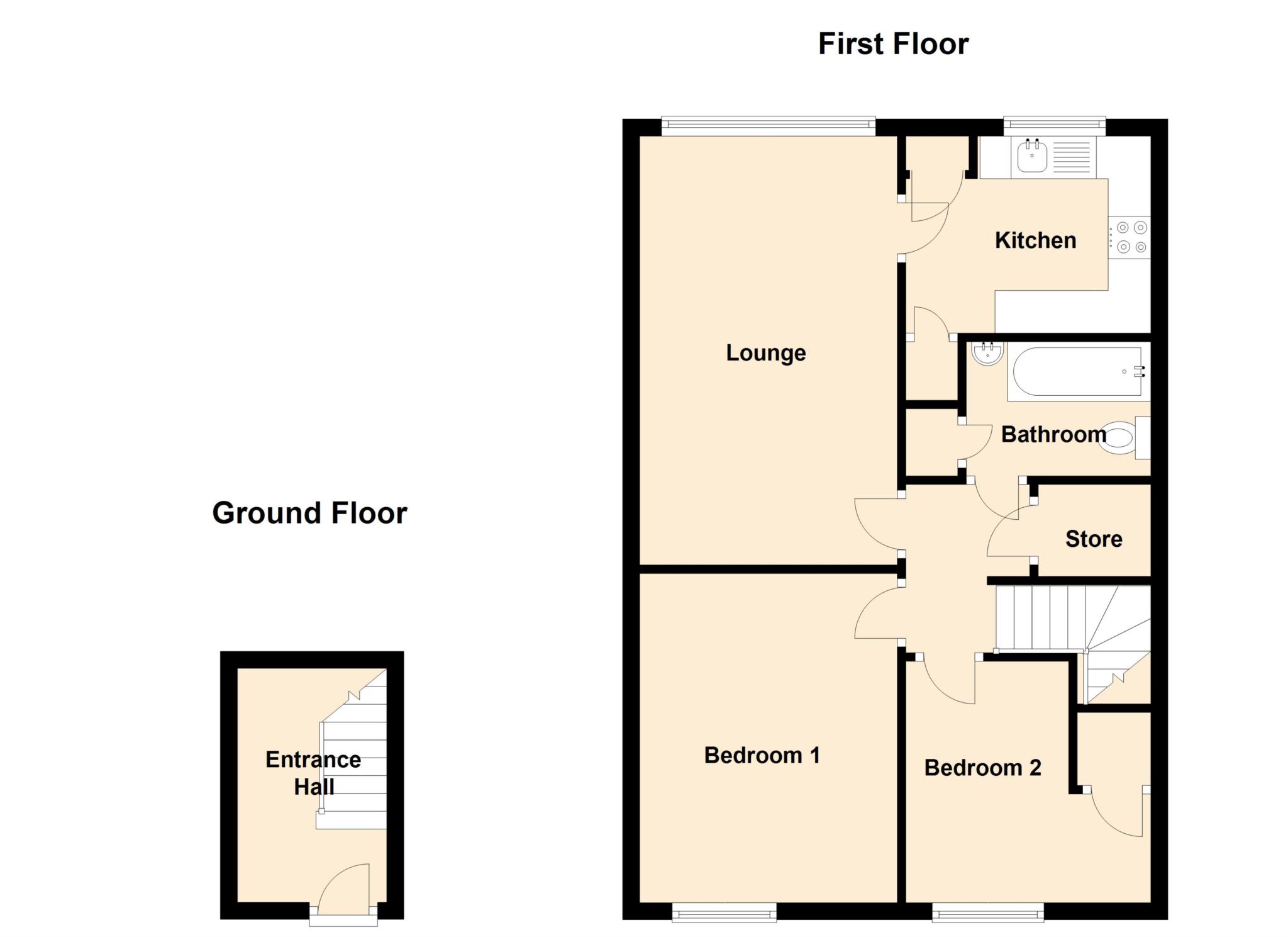 2 Bedrooms Town house to rent in John Street, Royton, Oldham OL2