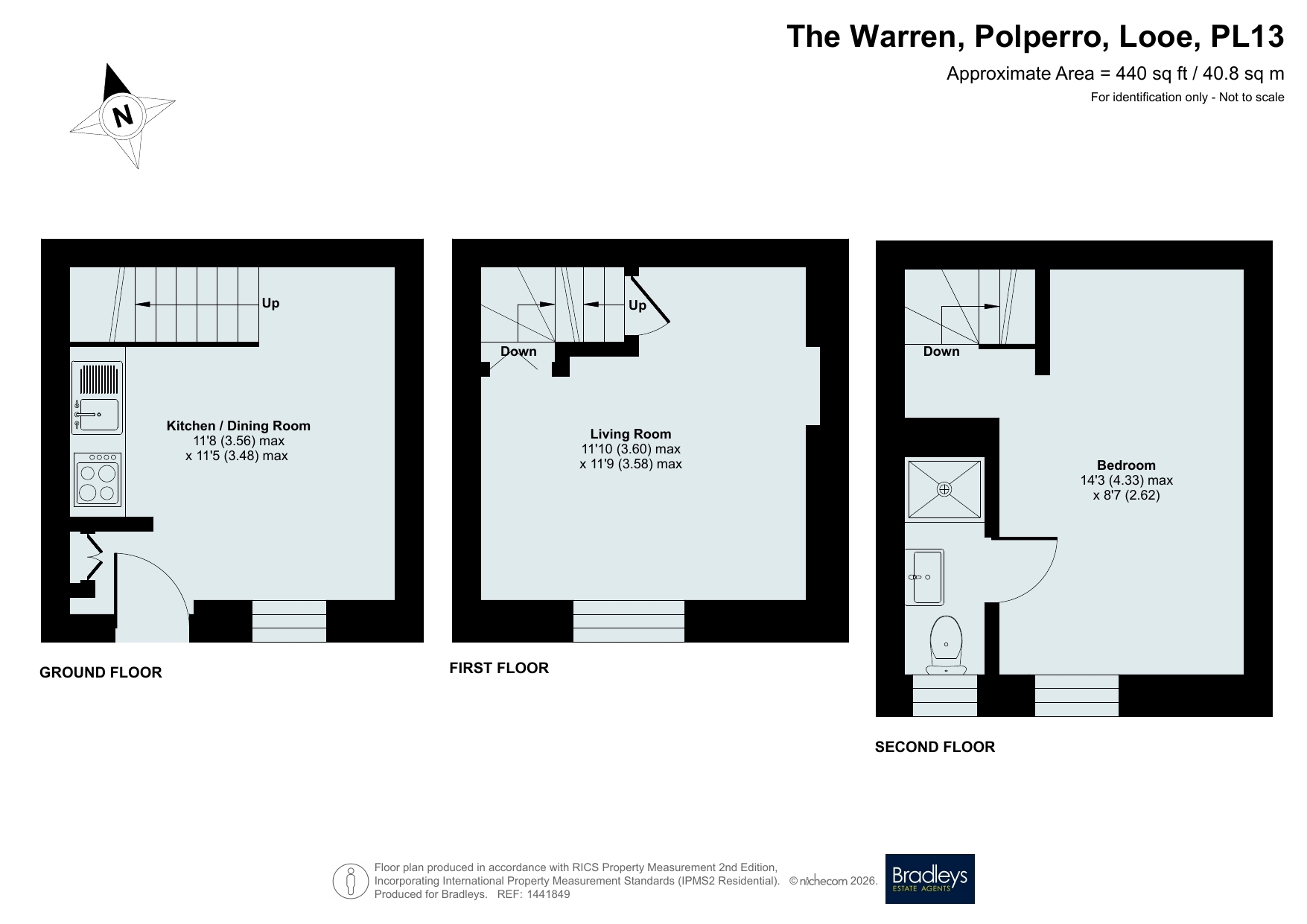 Farthing Cottage,, The Warren, Looe floorplan