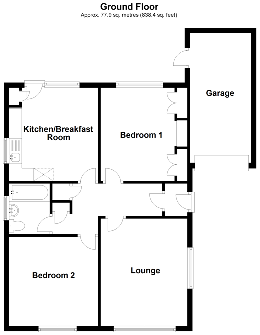 Windermere Avenue, Ramsgate, Kent CT11, 2 bedroom detached bungalow for