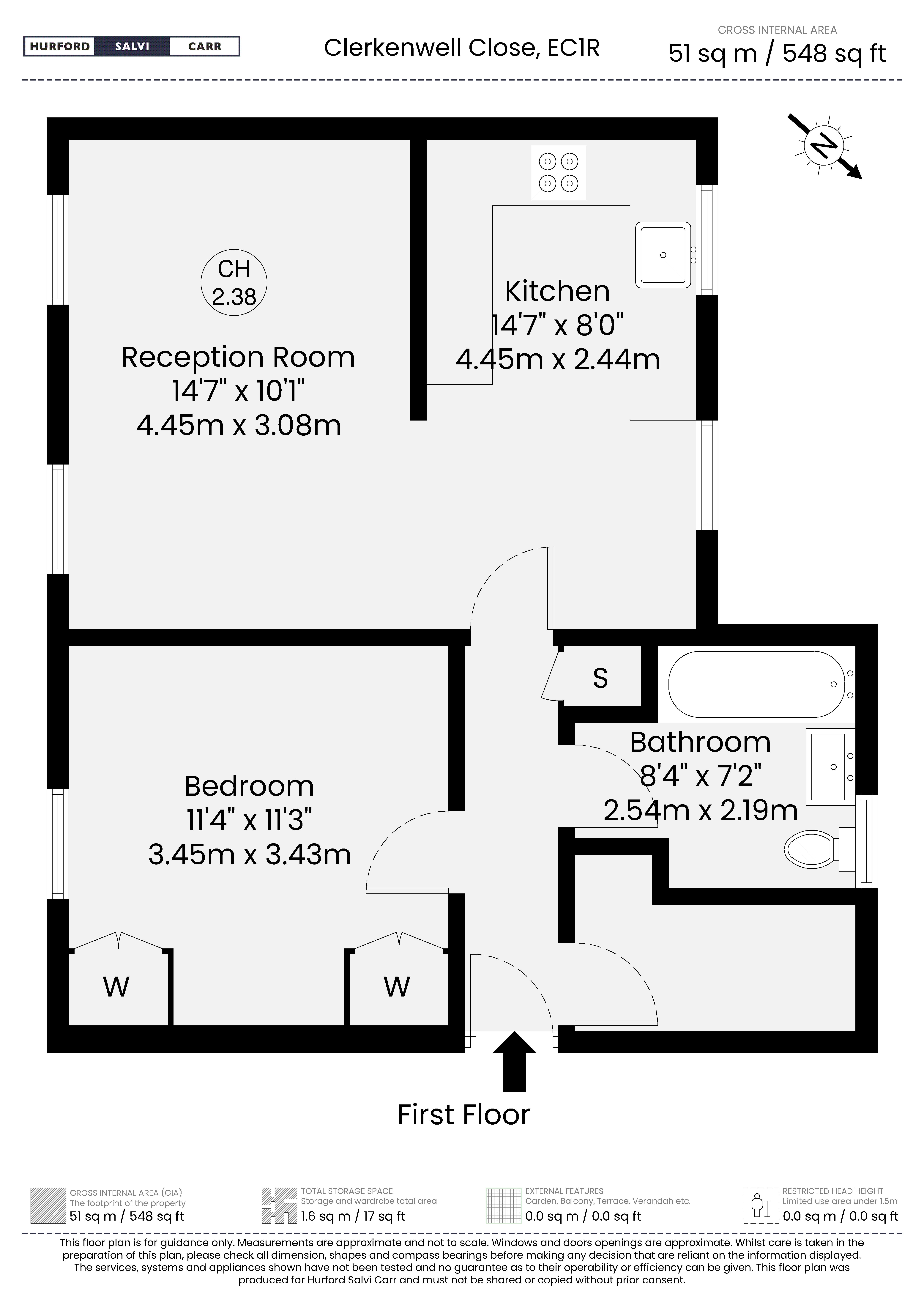 Flat D, 8, Clerkenwell Close, London floorplan