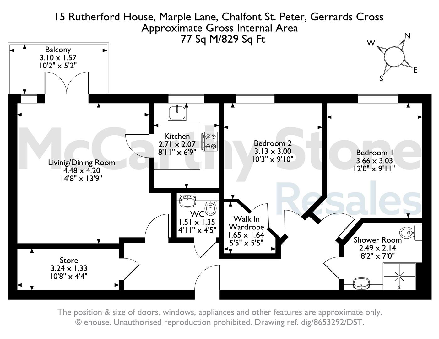 15 Rutherford House, Marple Lane, Gerrards Cross floorplan