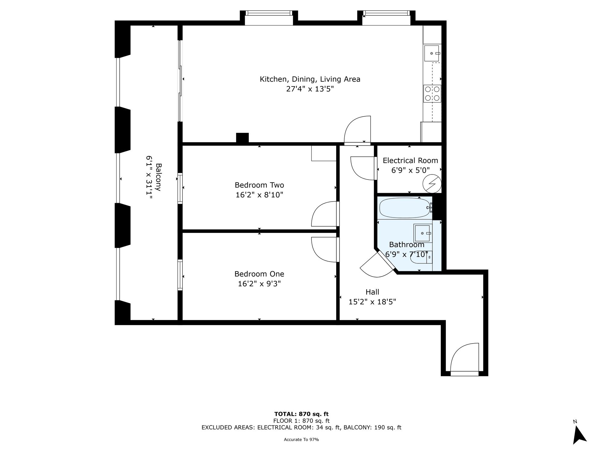 Apt 38, 7 Cotton Gardens, Bolton floorplan