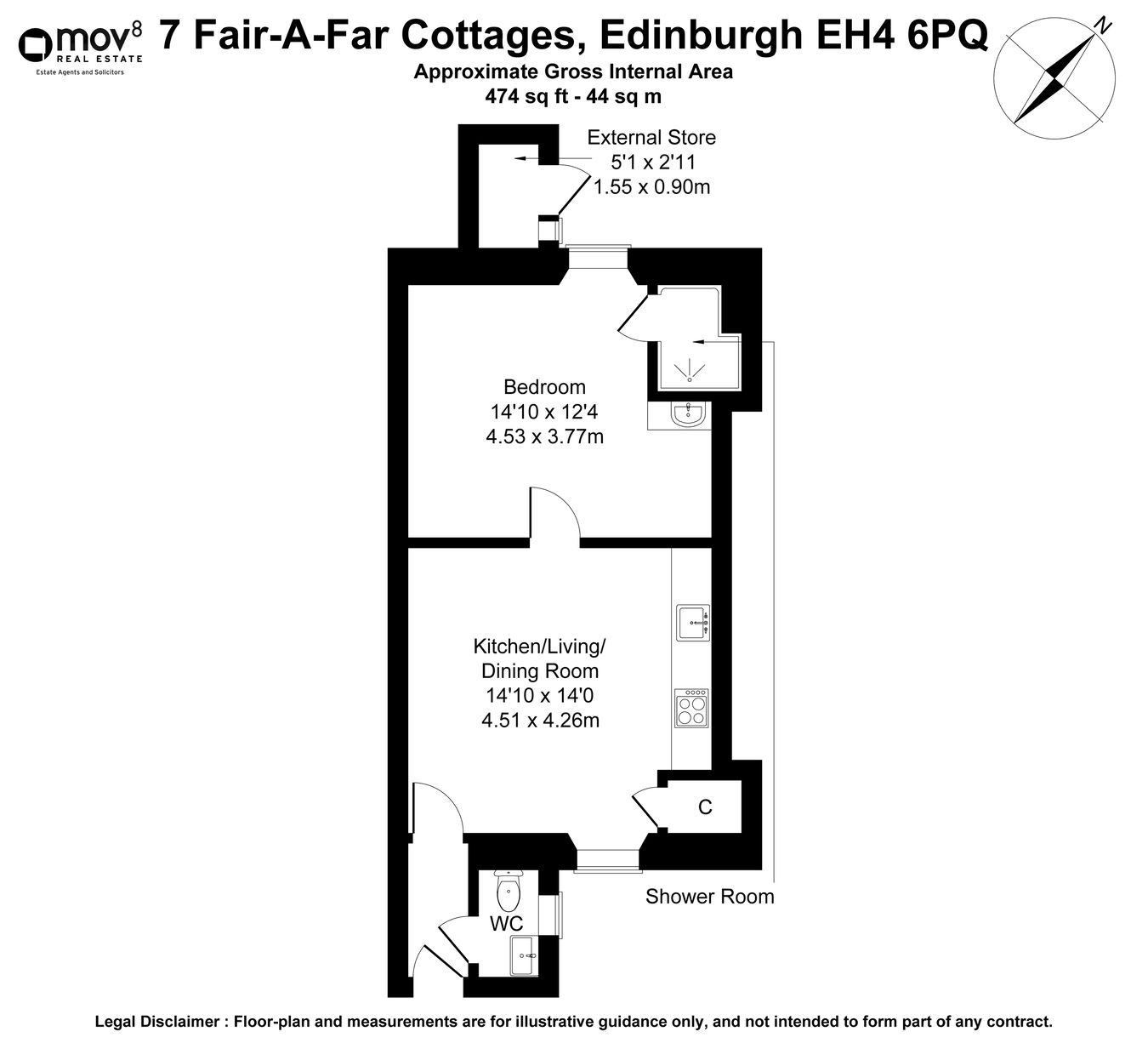 7 Fair-A-Far Cottages, Whitehouse Road, Edinburgh floorplan