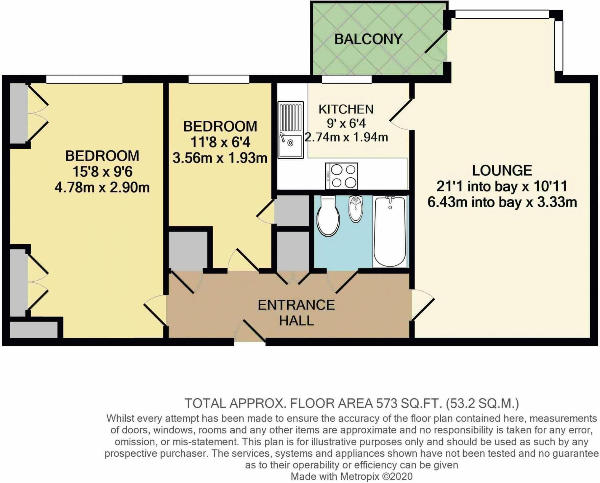 Flat 29 Ascot Court, 66 Parkhill Road, Bexley floorplan