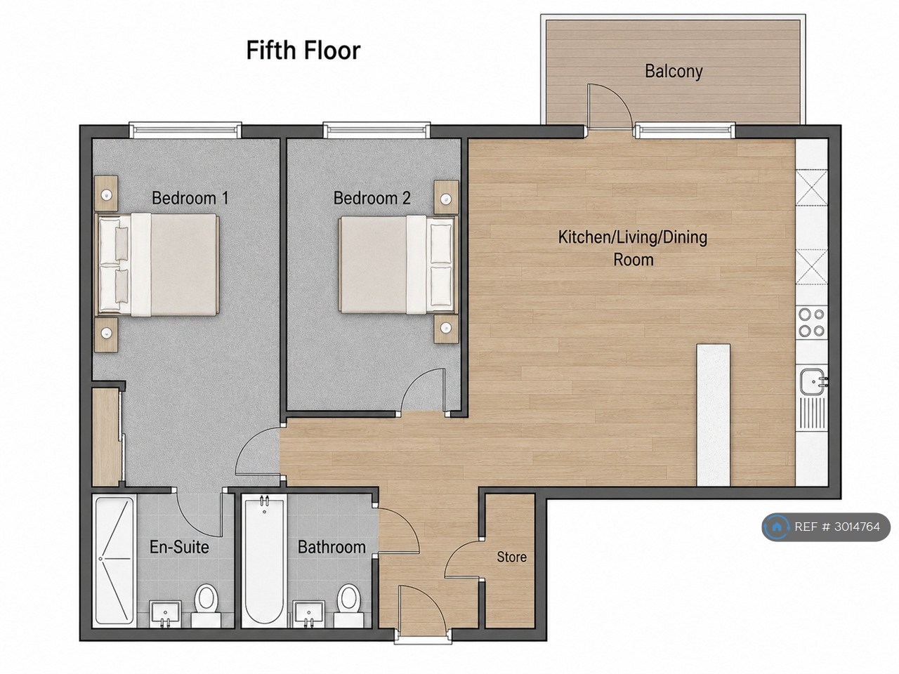 Flat  Guinevere Point, Waterhouse Avenue, Maidstone floorplan