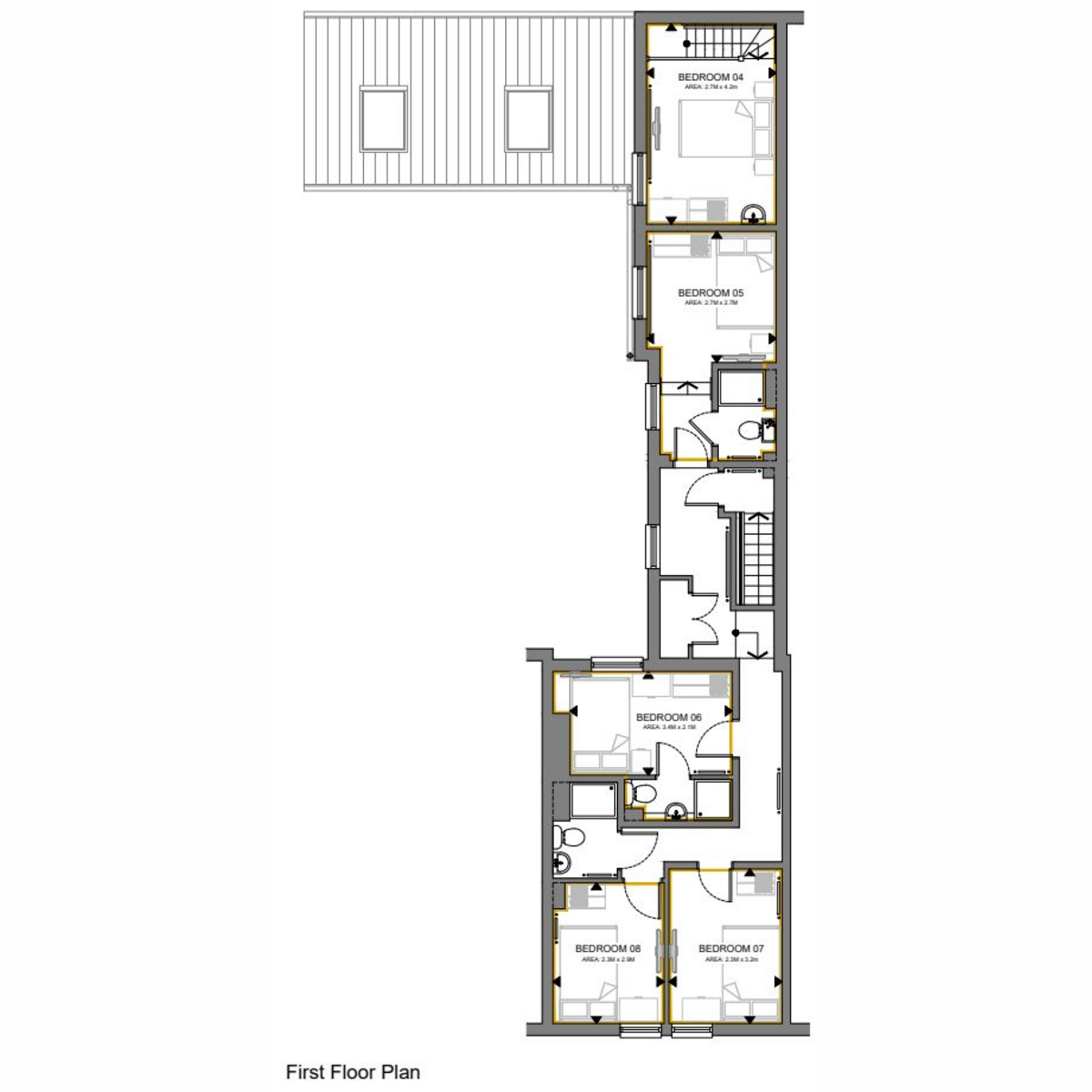 Flat Room 4, 52, Cardigan Street, Luton floorplan