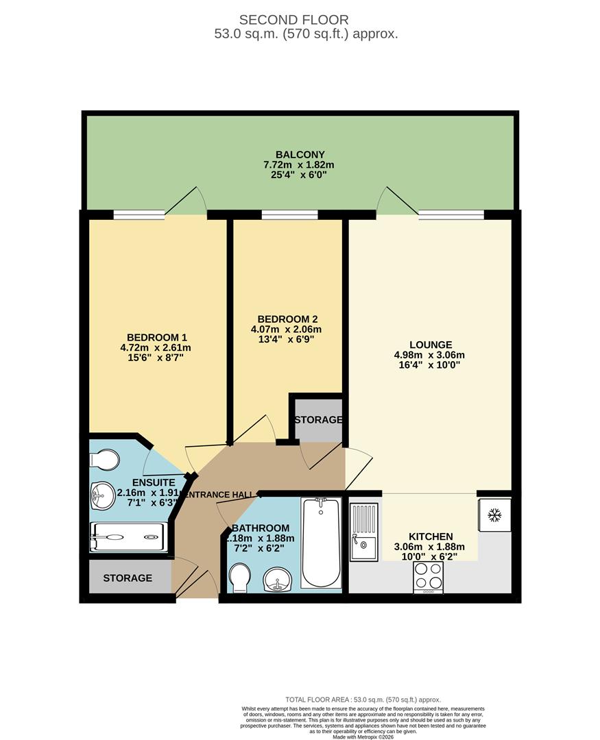 Flat 33 Mill Court, Edinburgh Gate, Harlow floorplan